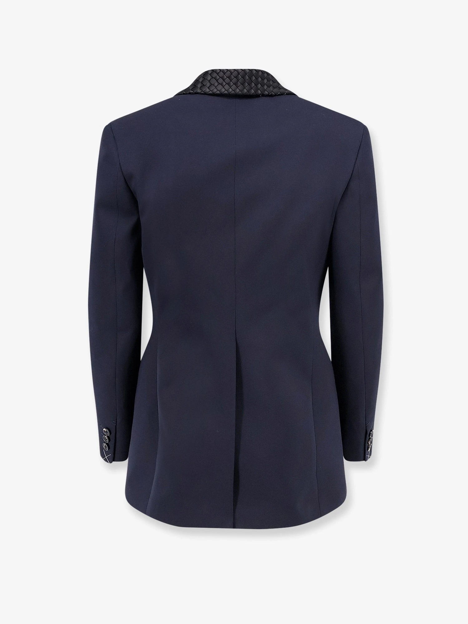 Wool blazer with Intrecciato detail.webp