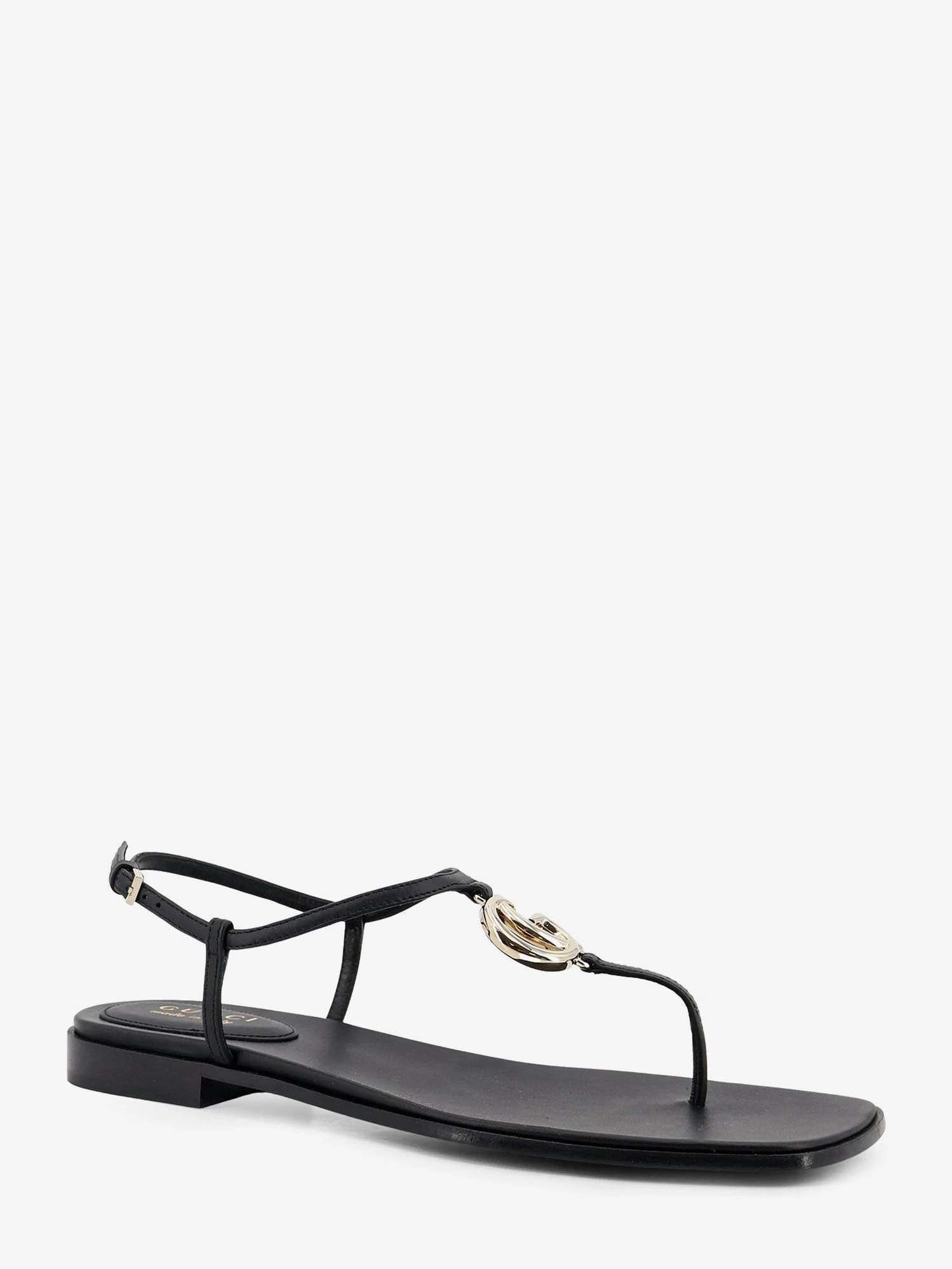 Lifford leather sandals with metal GG logo.webp