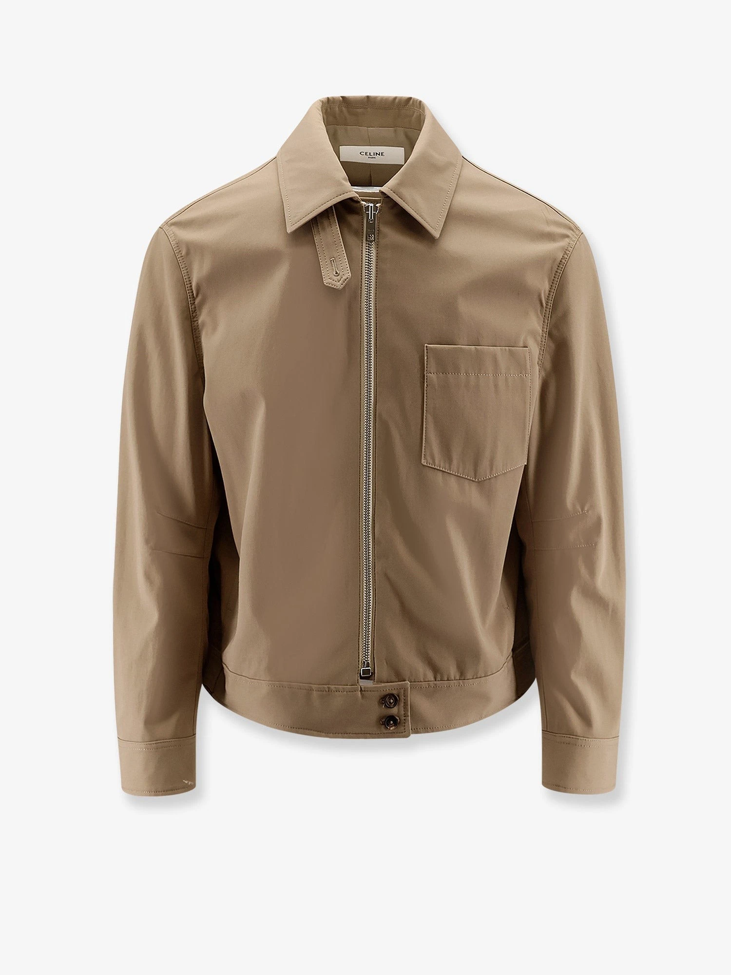 Cotton jacket with Triomphe patch.webp