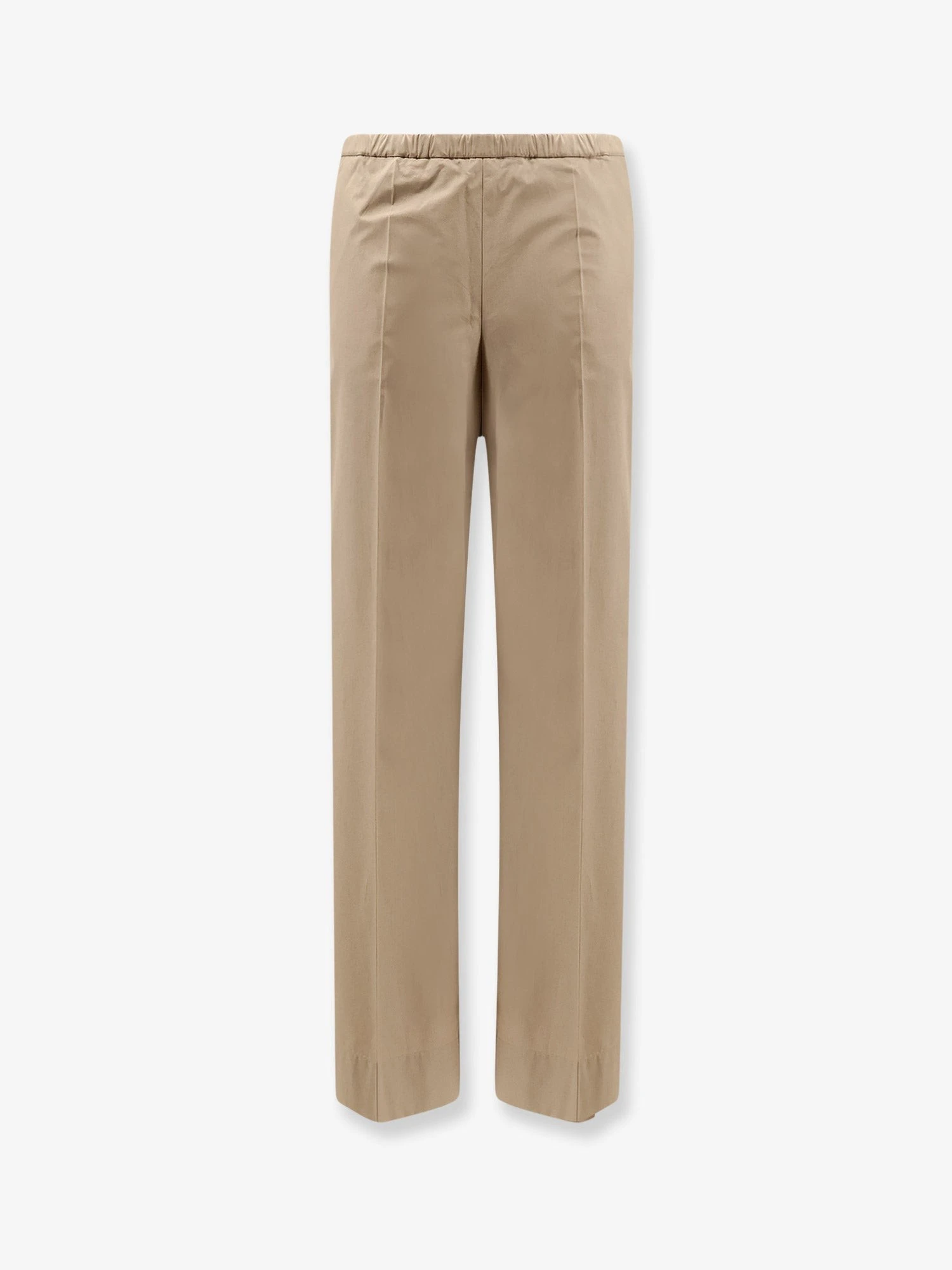 Cotton trousers with logo patch.webp