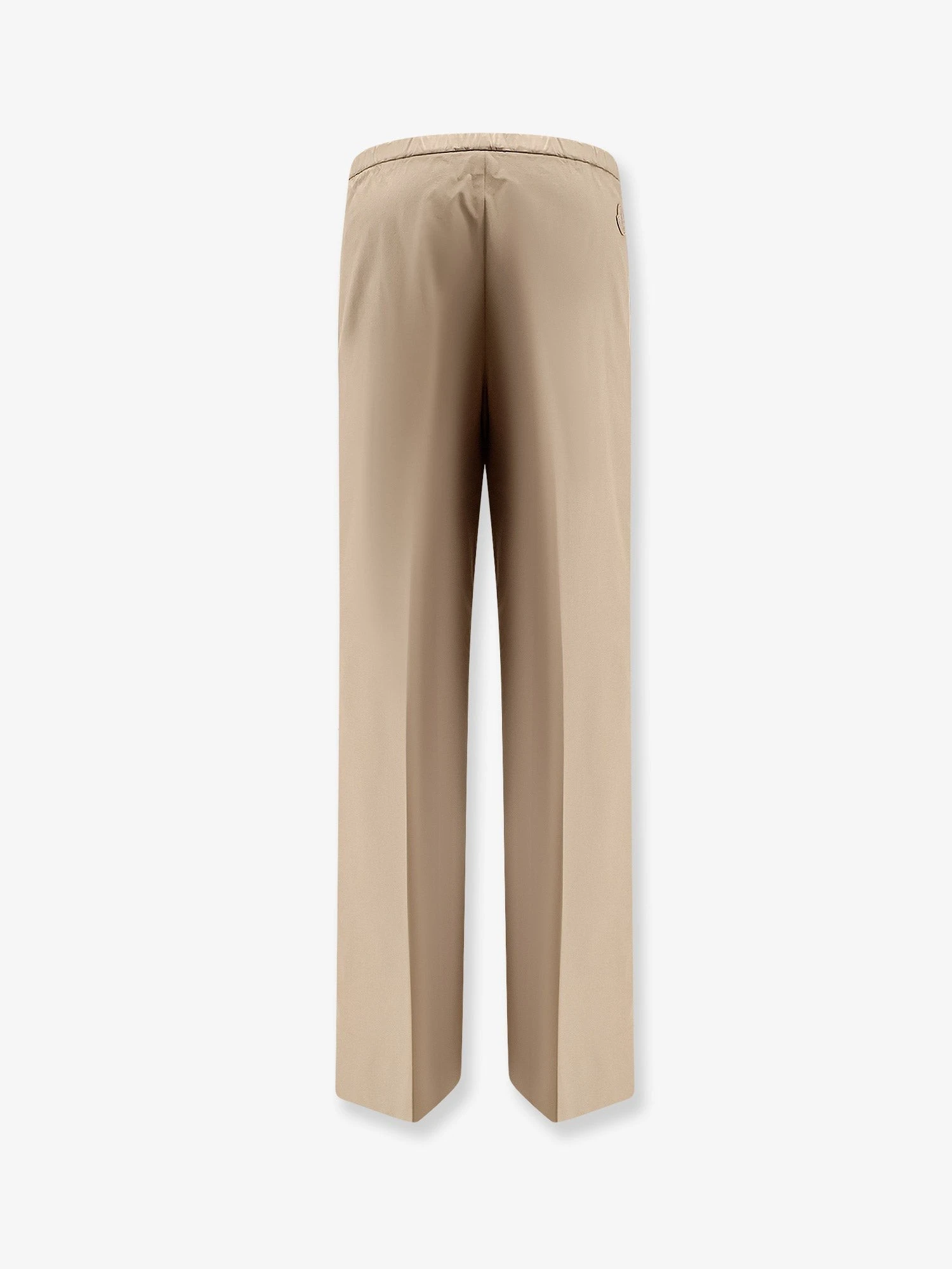 Cotton trousers with logo patch.webp
