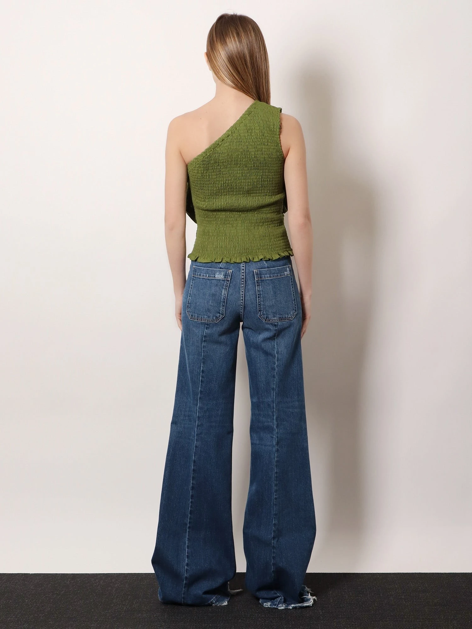 Green linen and viscose top.webp