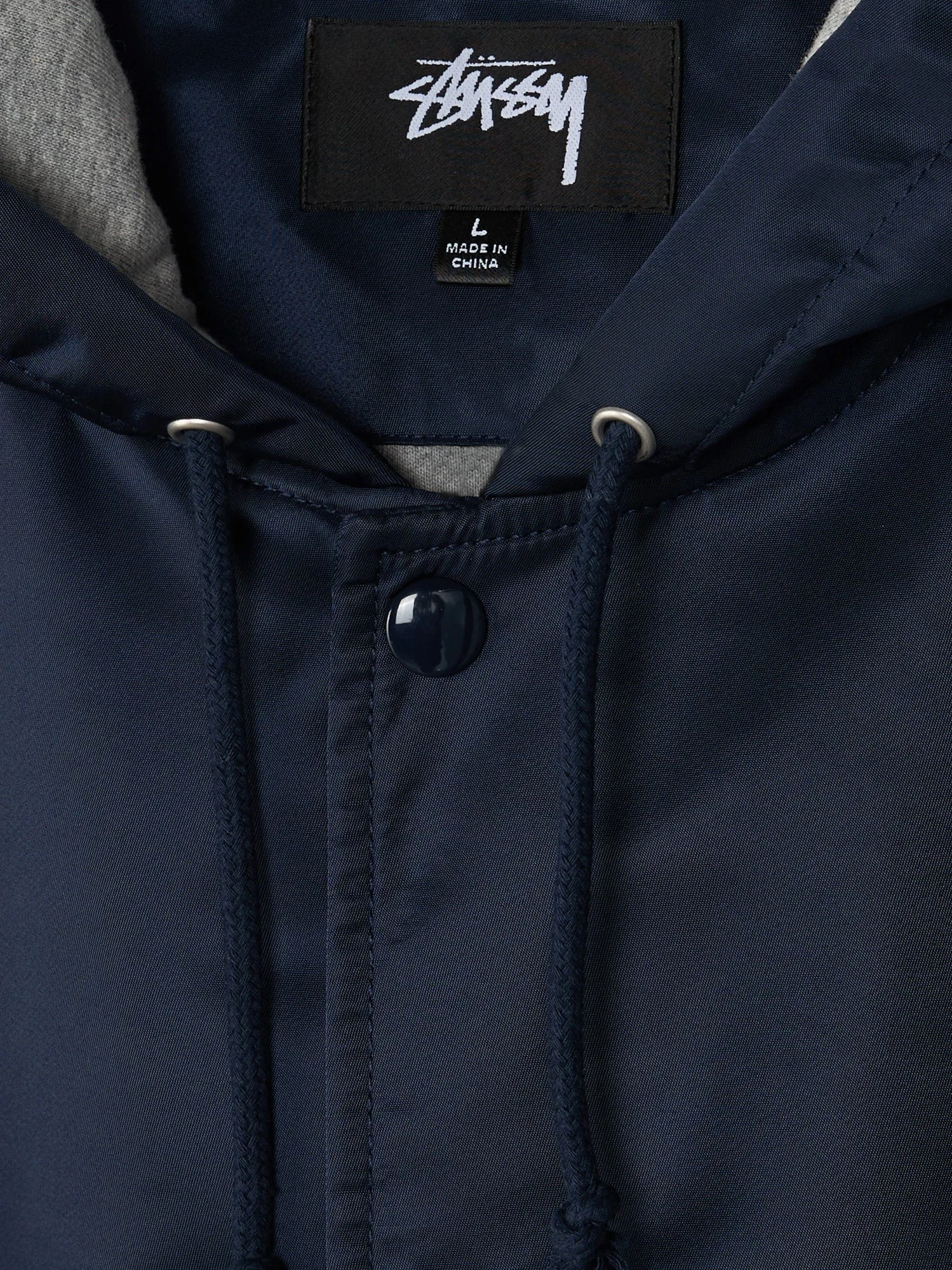 Nylon jacket with back lettering logo.webp