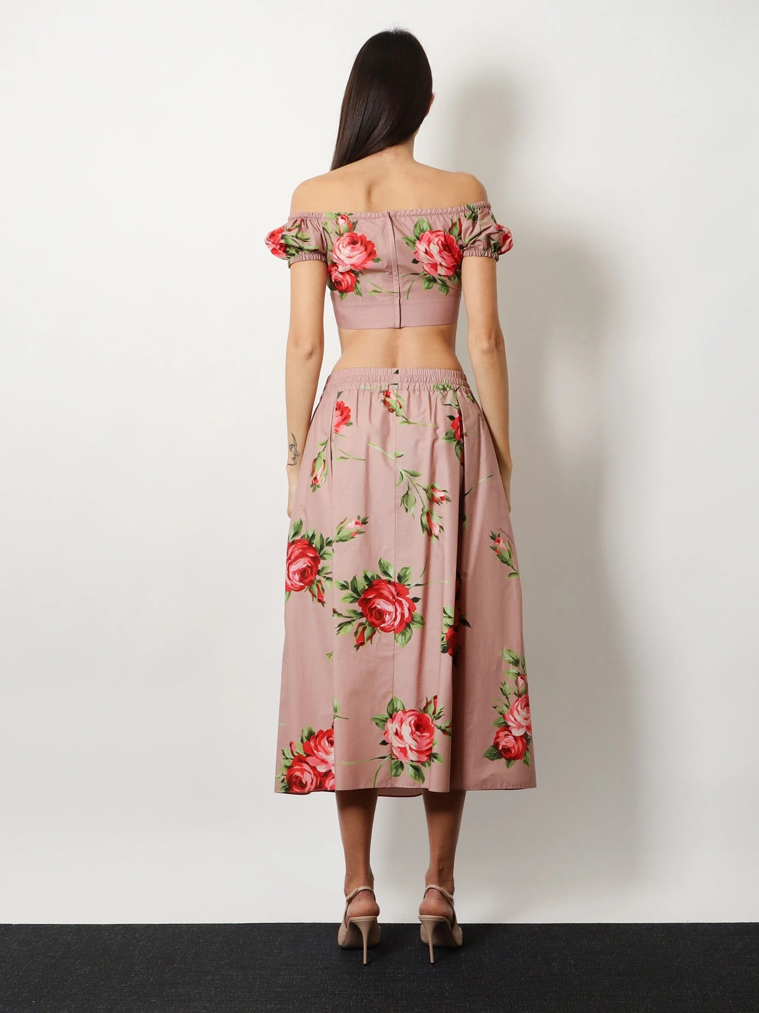 Cotton skirt with iconic print.webp