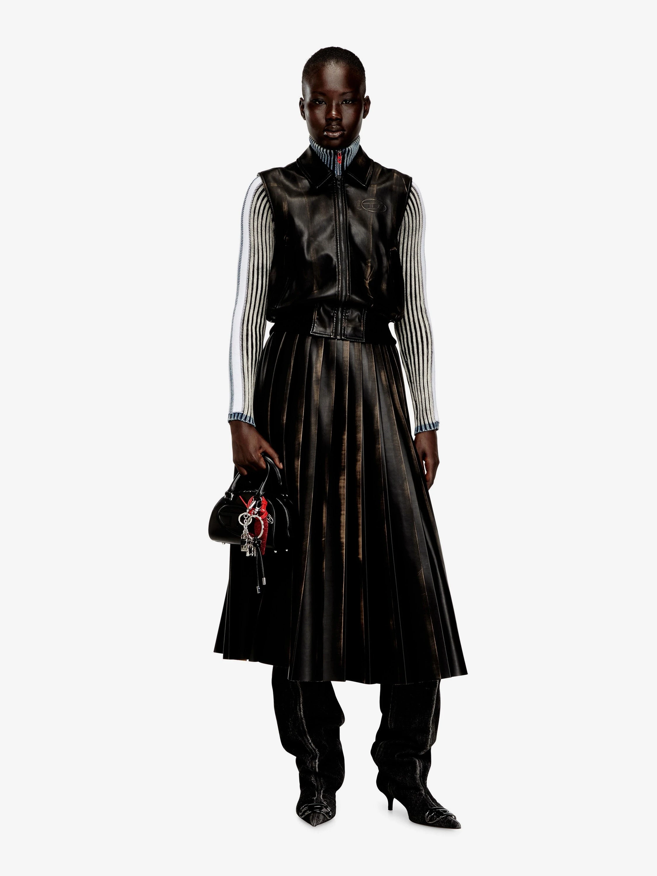 G-Inko faux leather sleeveless jacket.webp