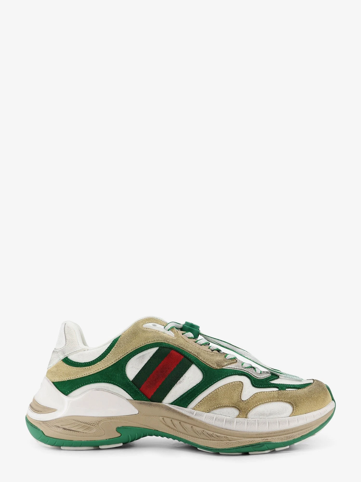 Suede sneakers with side Web detail.webp