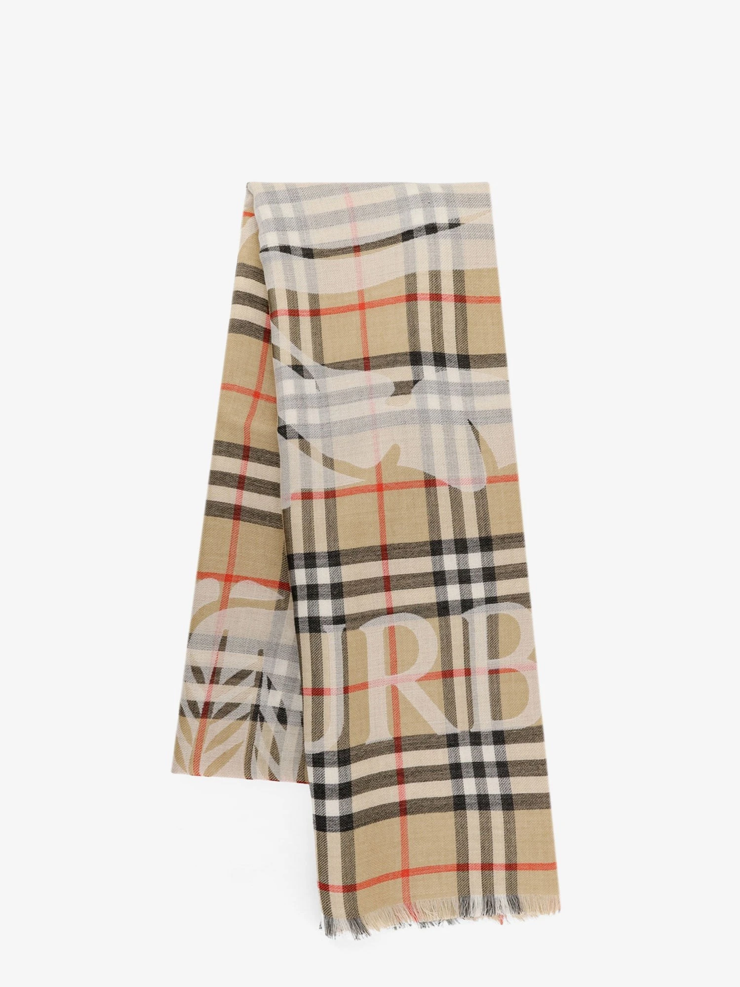 Wool and silk blend scarf with check pattern.webp