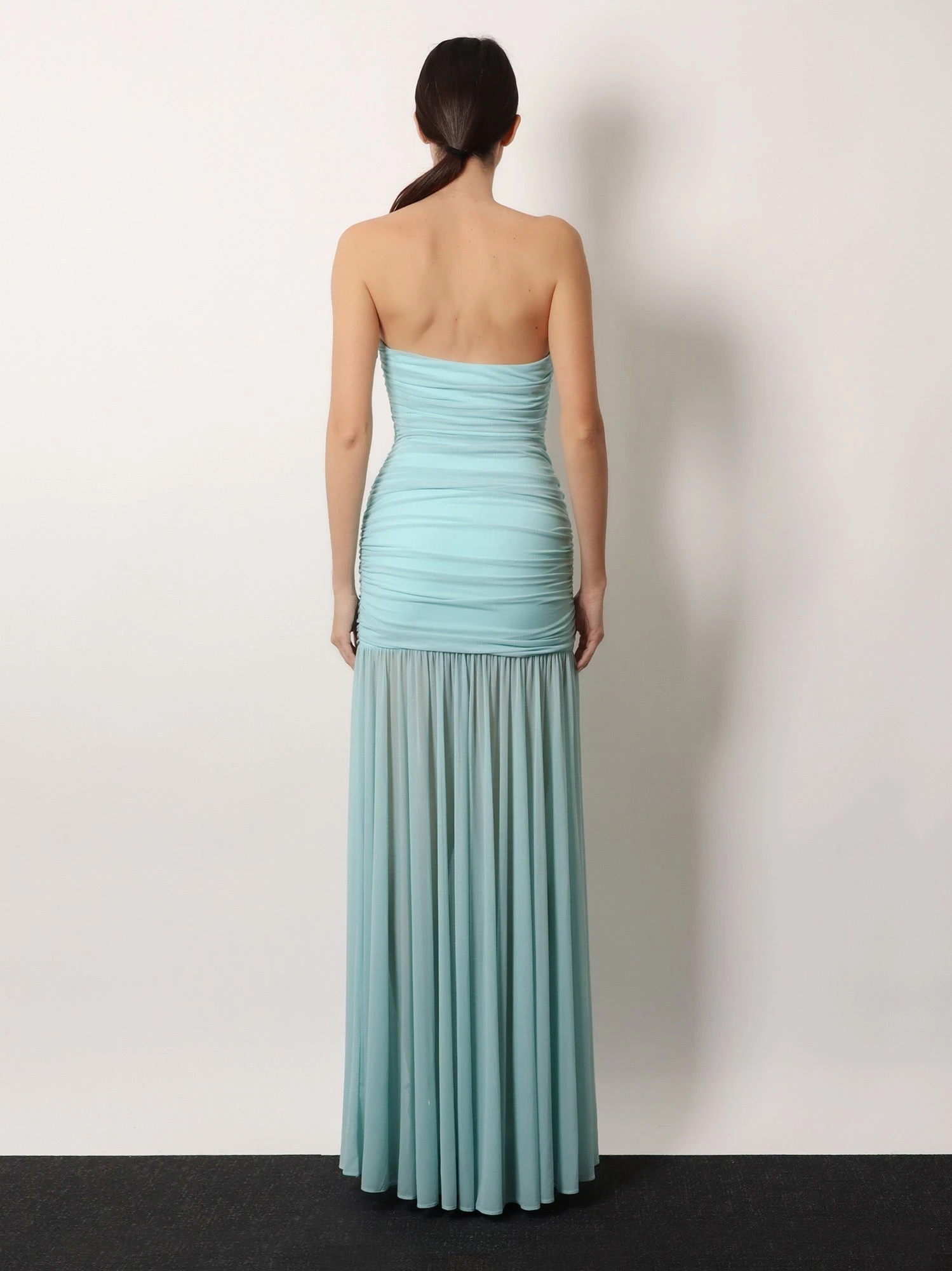 Stretch fabric Adele long dress.webp