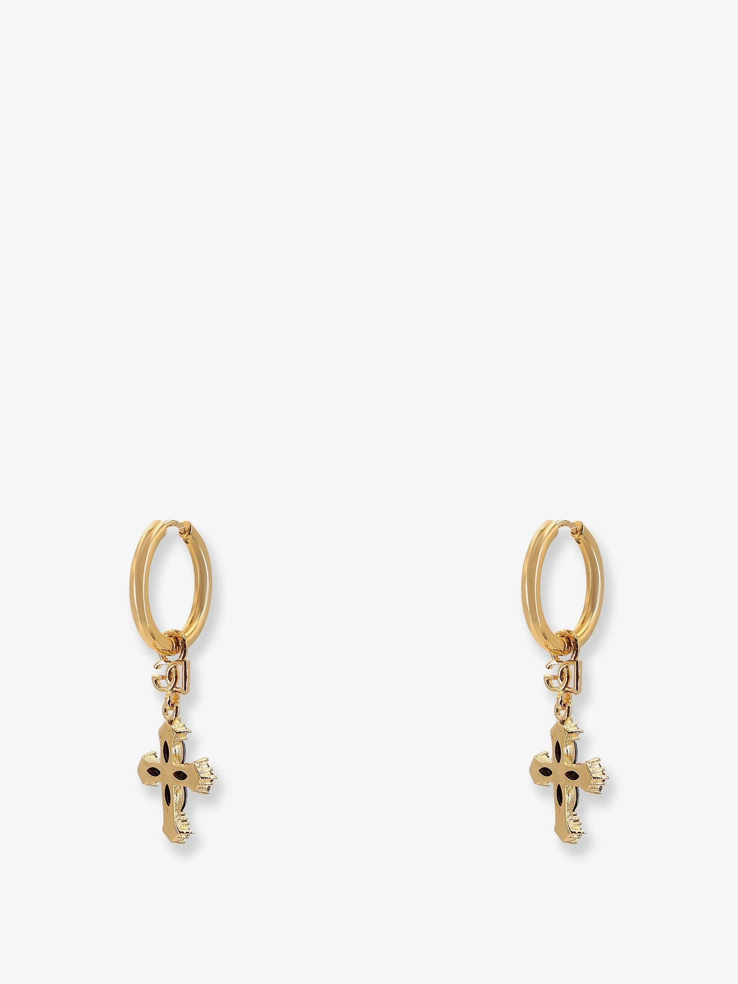Brass earrings with rhinestones.webp
