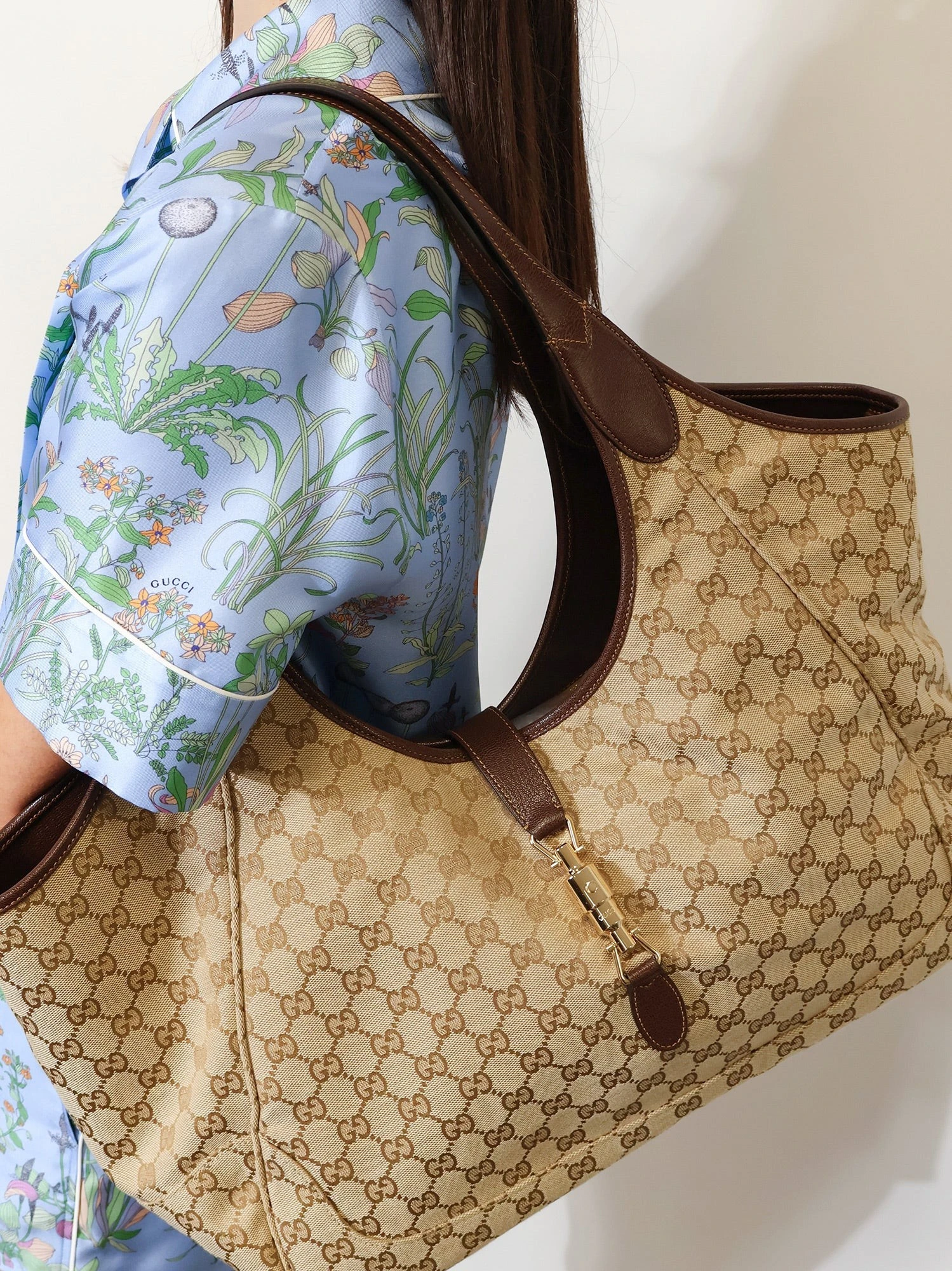 Mercato GG fabric shopping bag.webp