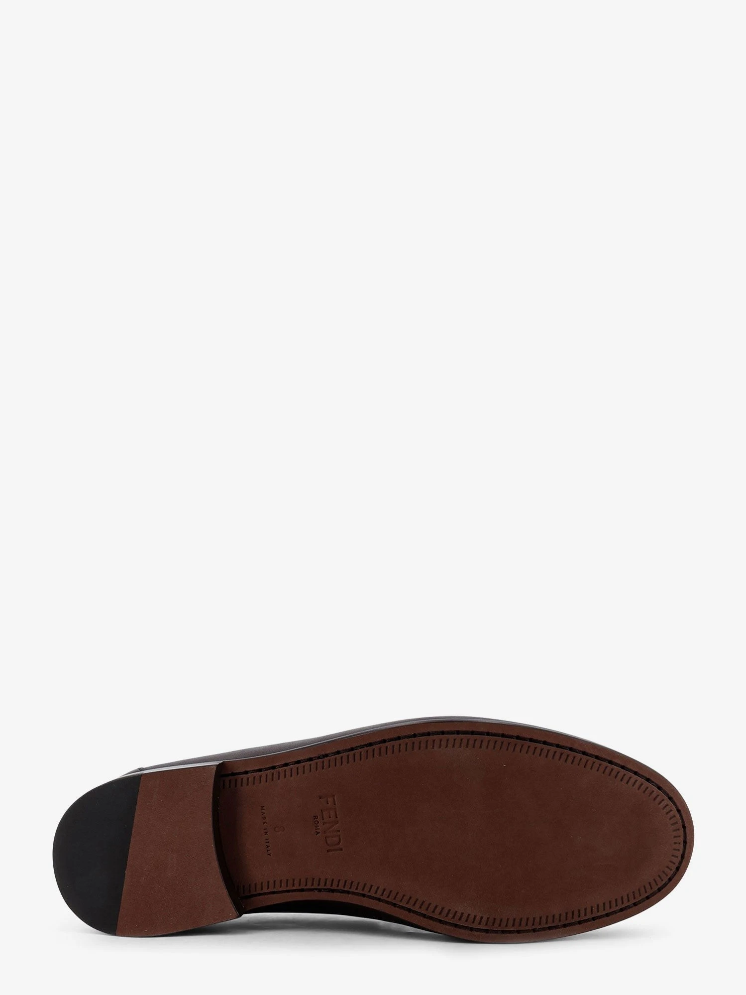 Leather loafers with metal FF logo.webp