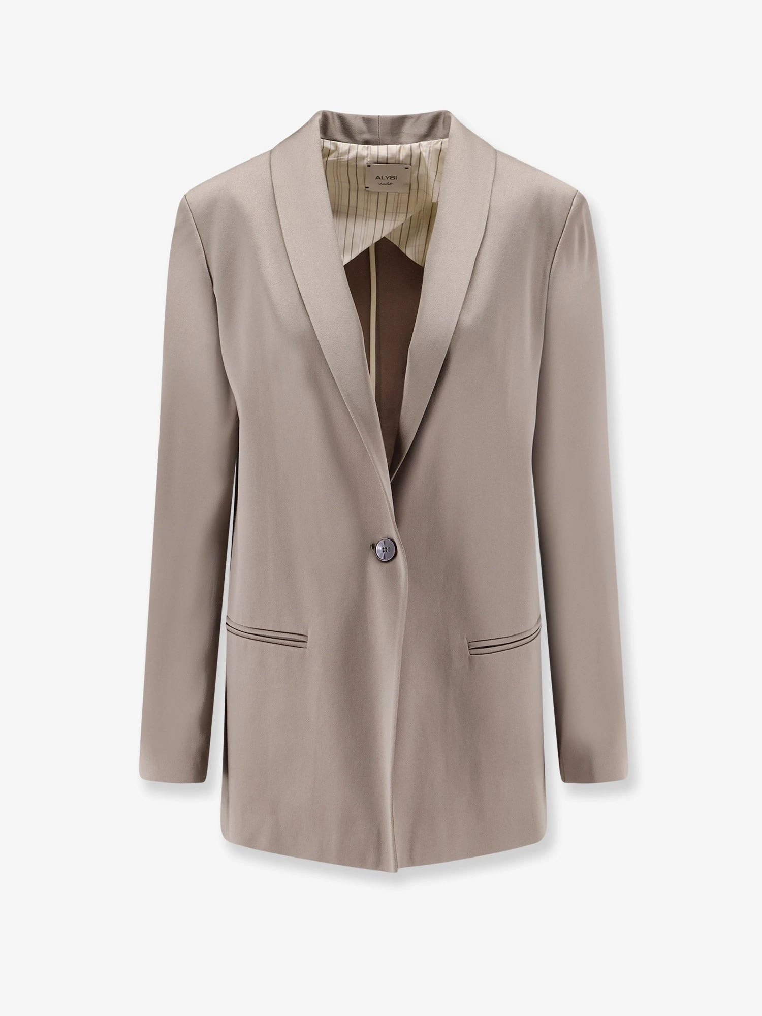 Single-breasted satin blazer.webp