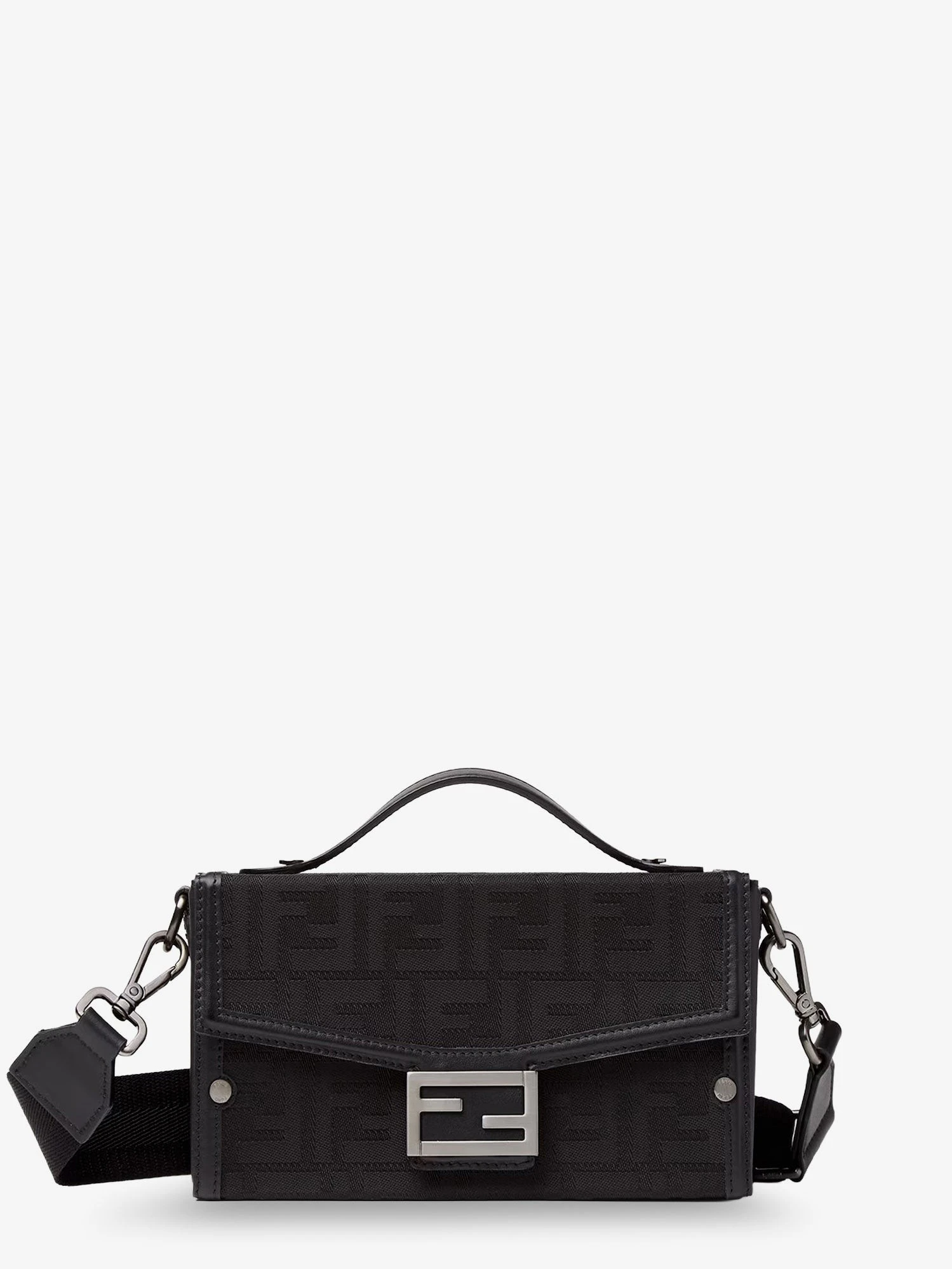 Baguette Soft Trunk FF fabric crossbody bag.webp