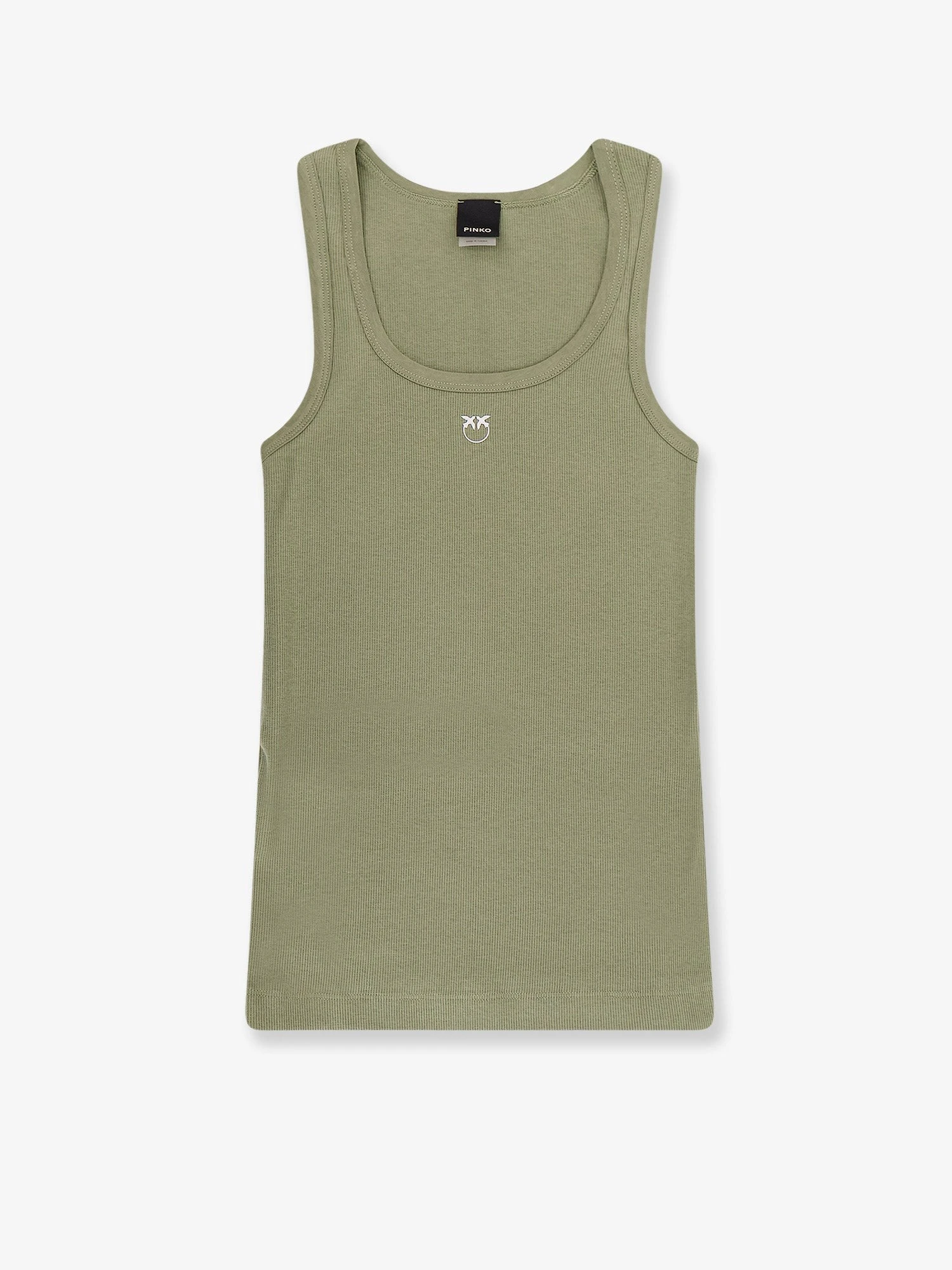 Calcolatore cotton tank top with frontal Love Birds logo.webp