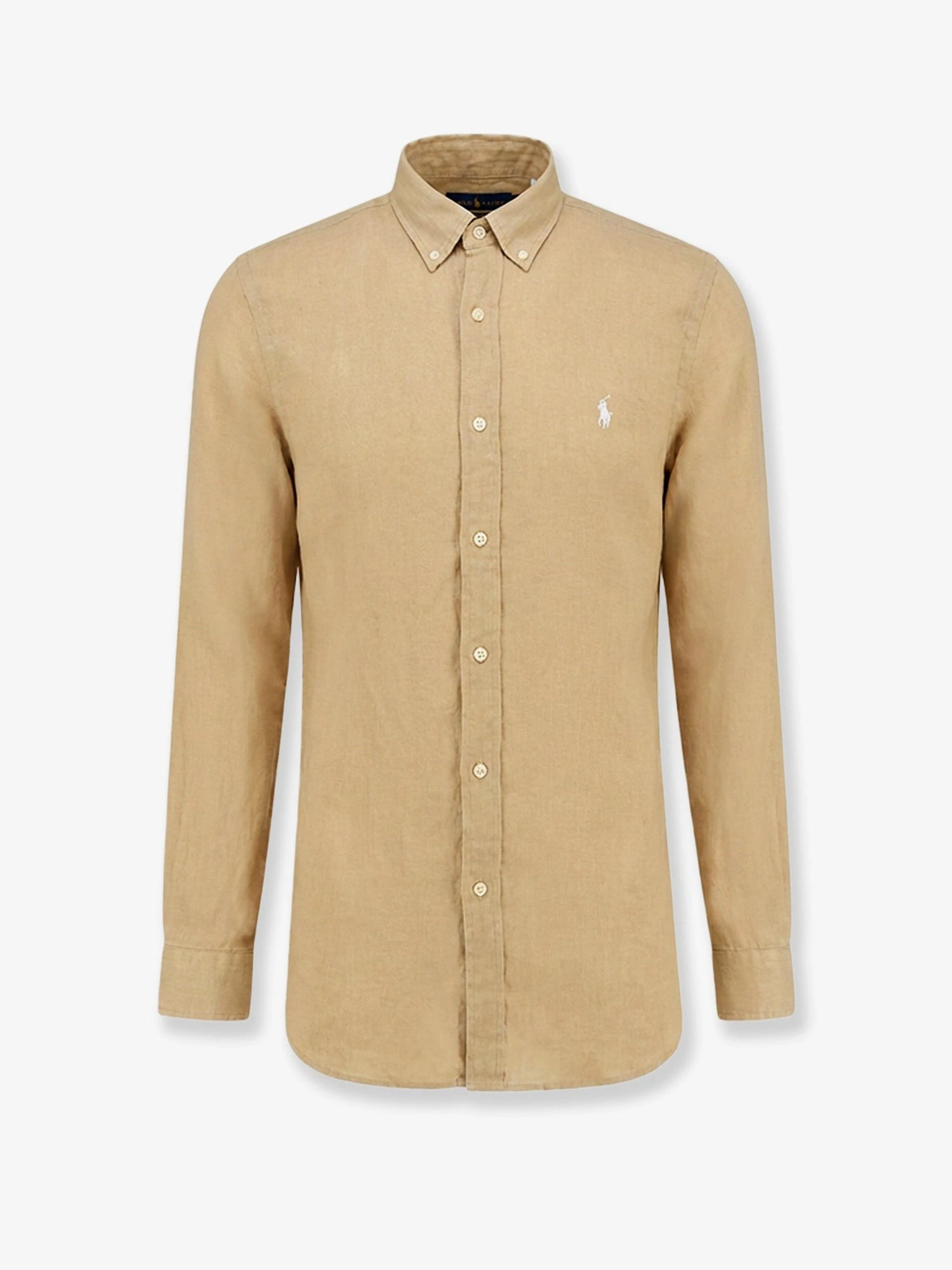 Linen shirt with logo embroidery.webp