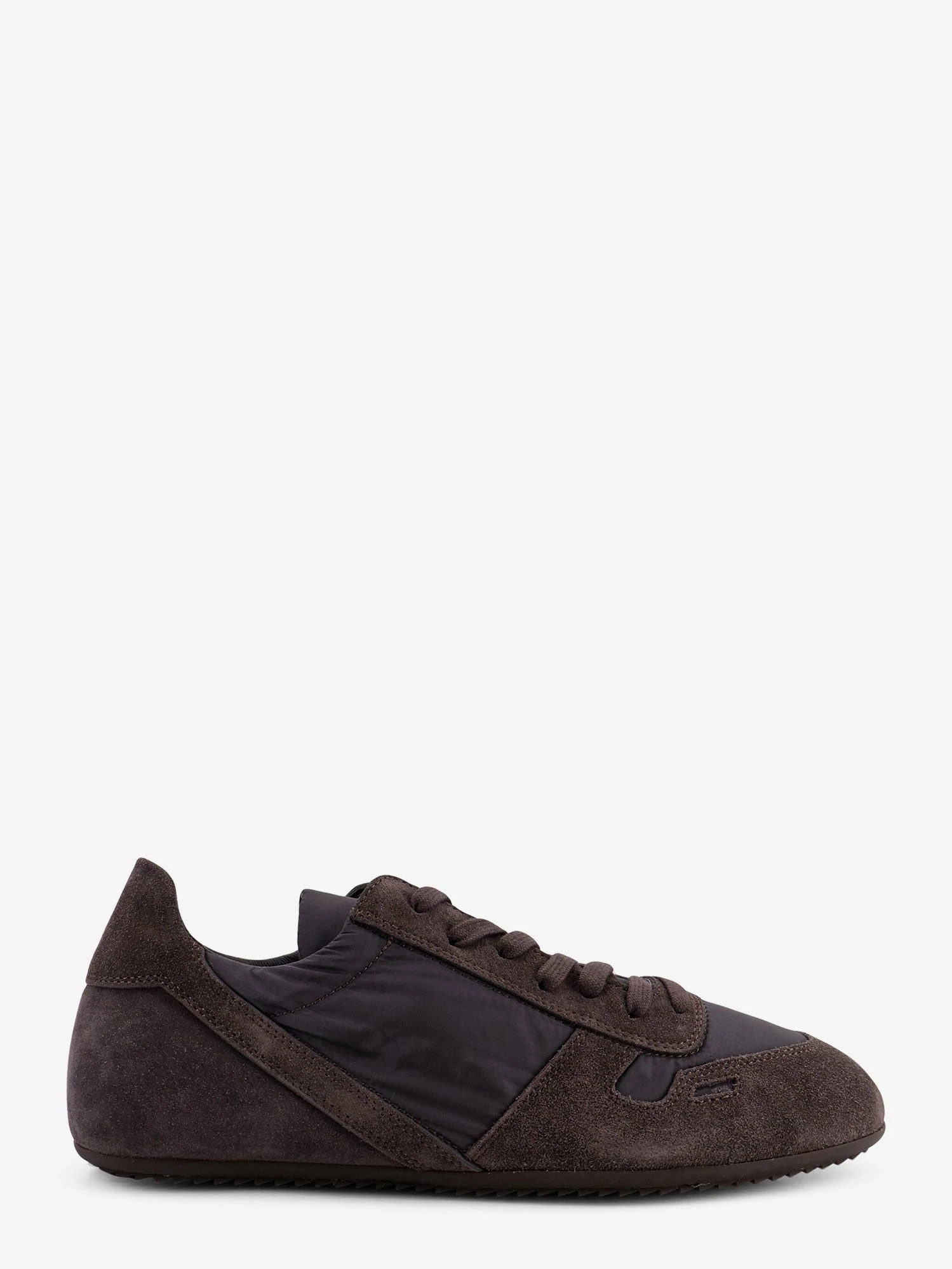 Minimal nylon and suede sneakers.webp