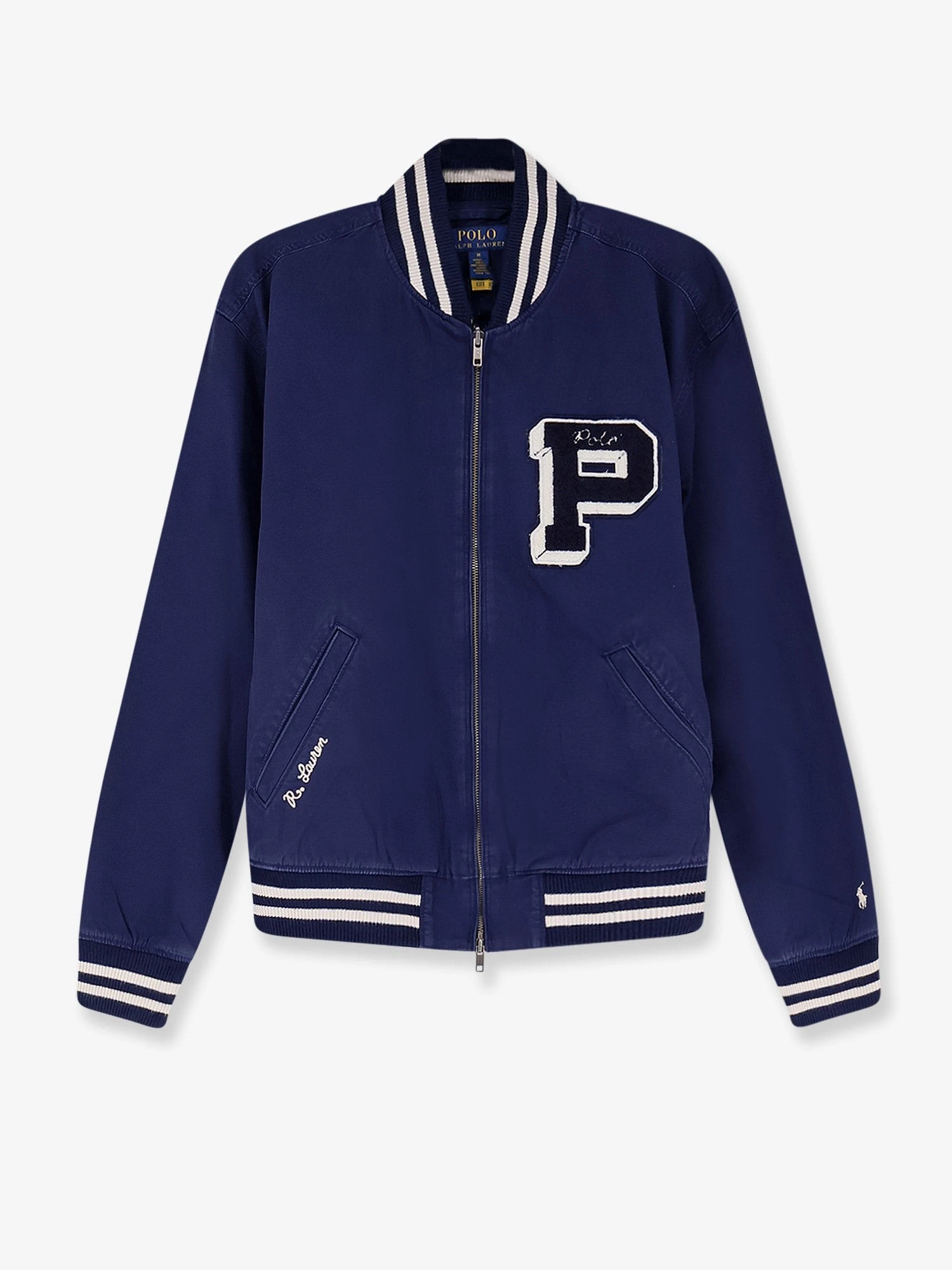 Cotton bomber con patch Logo.webp