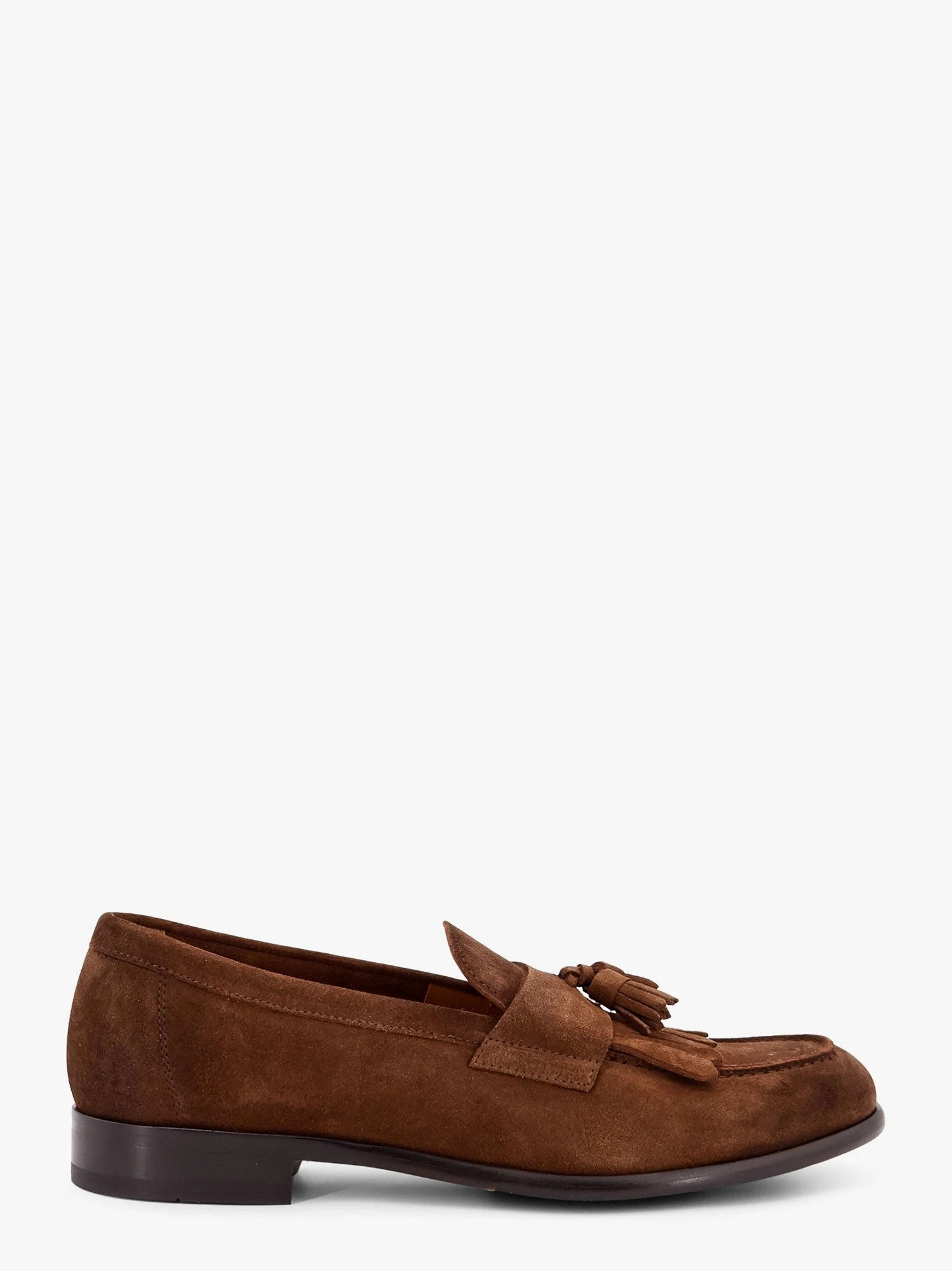 Suede loafers with tassels.webp