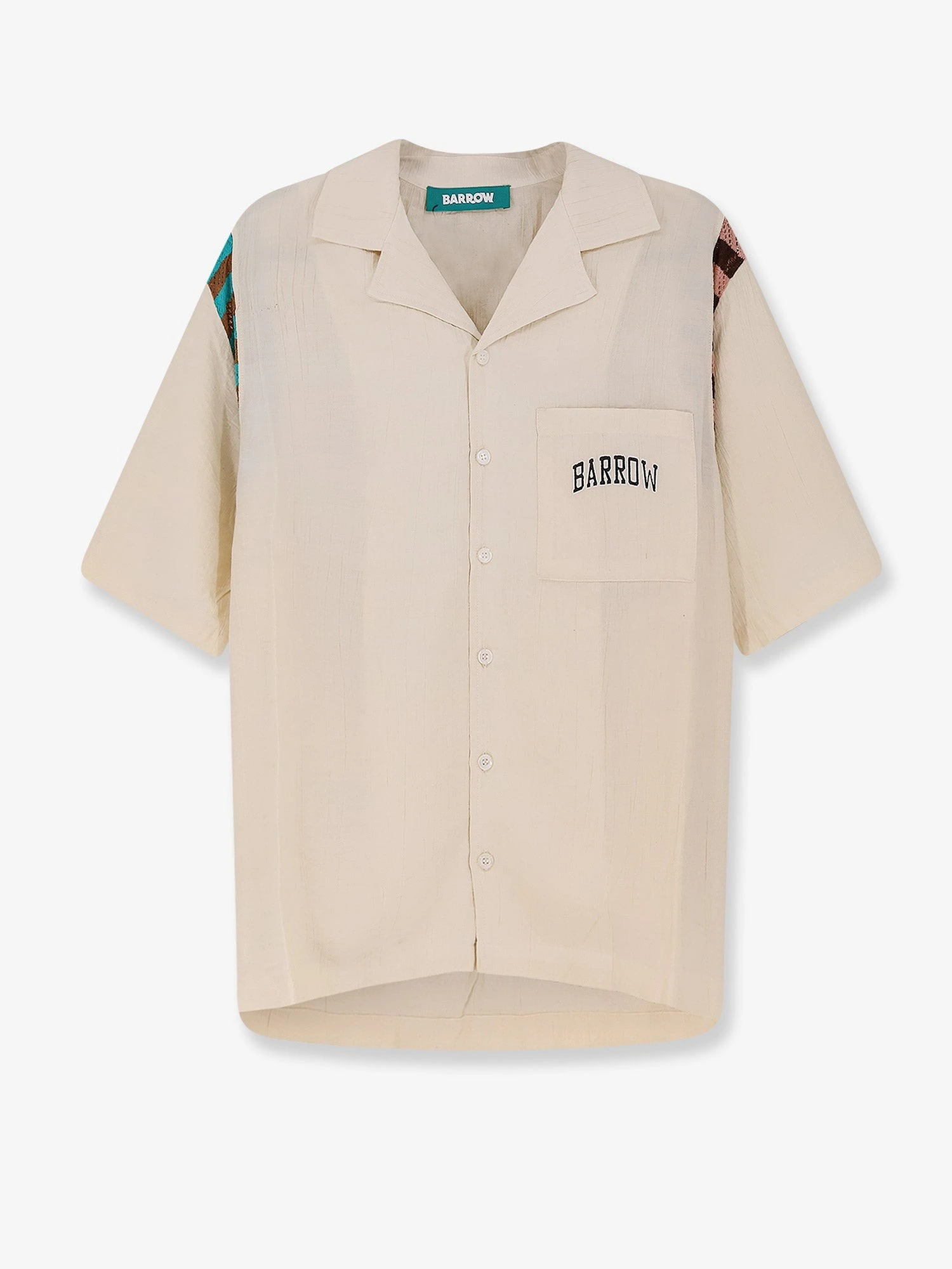 Viscose shirt with front logo print.webp