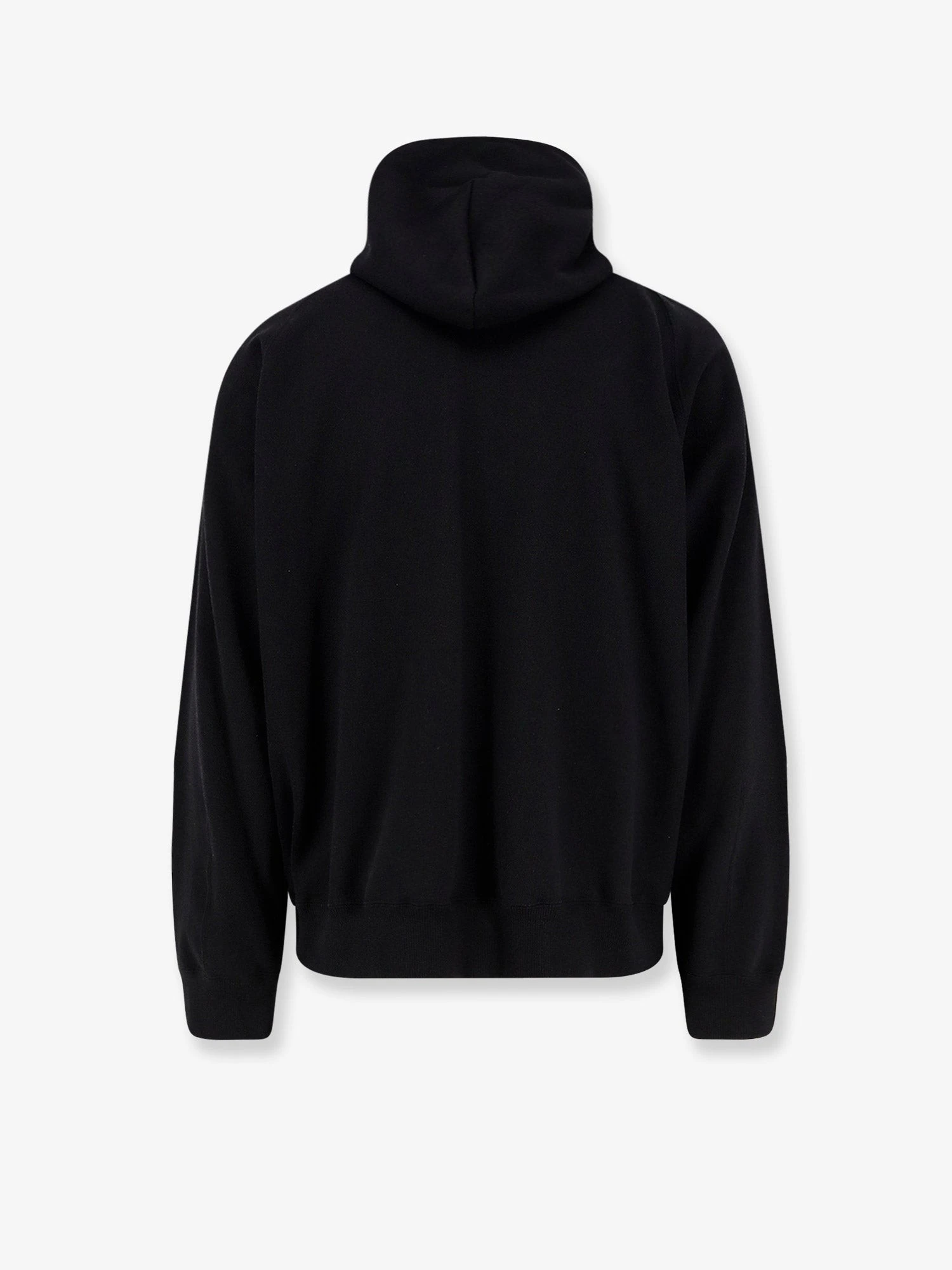 Cotton sweatshirt with double logo patch.webp