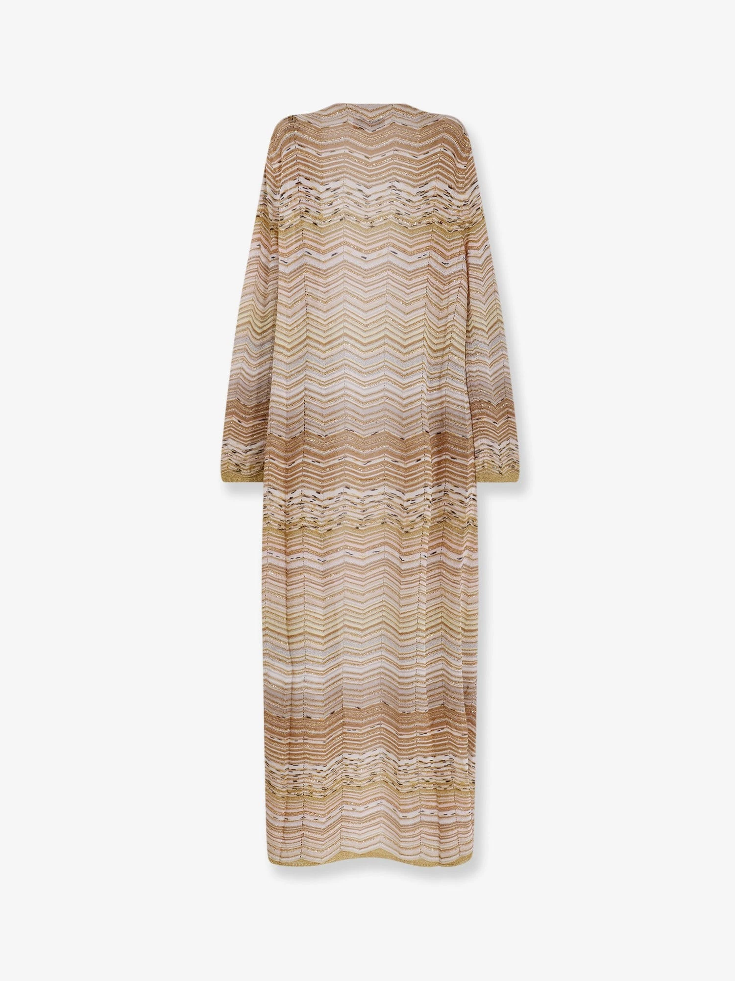 Long chevron motif cardigan with all-over sequins.webp