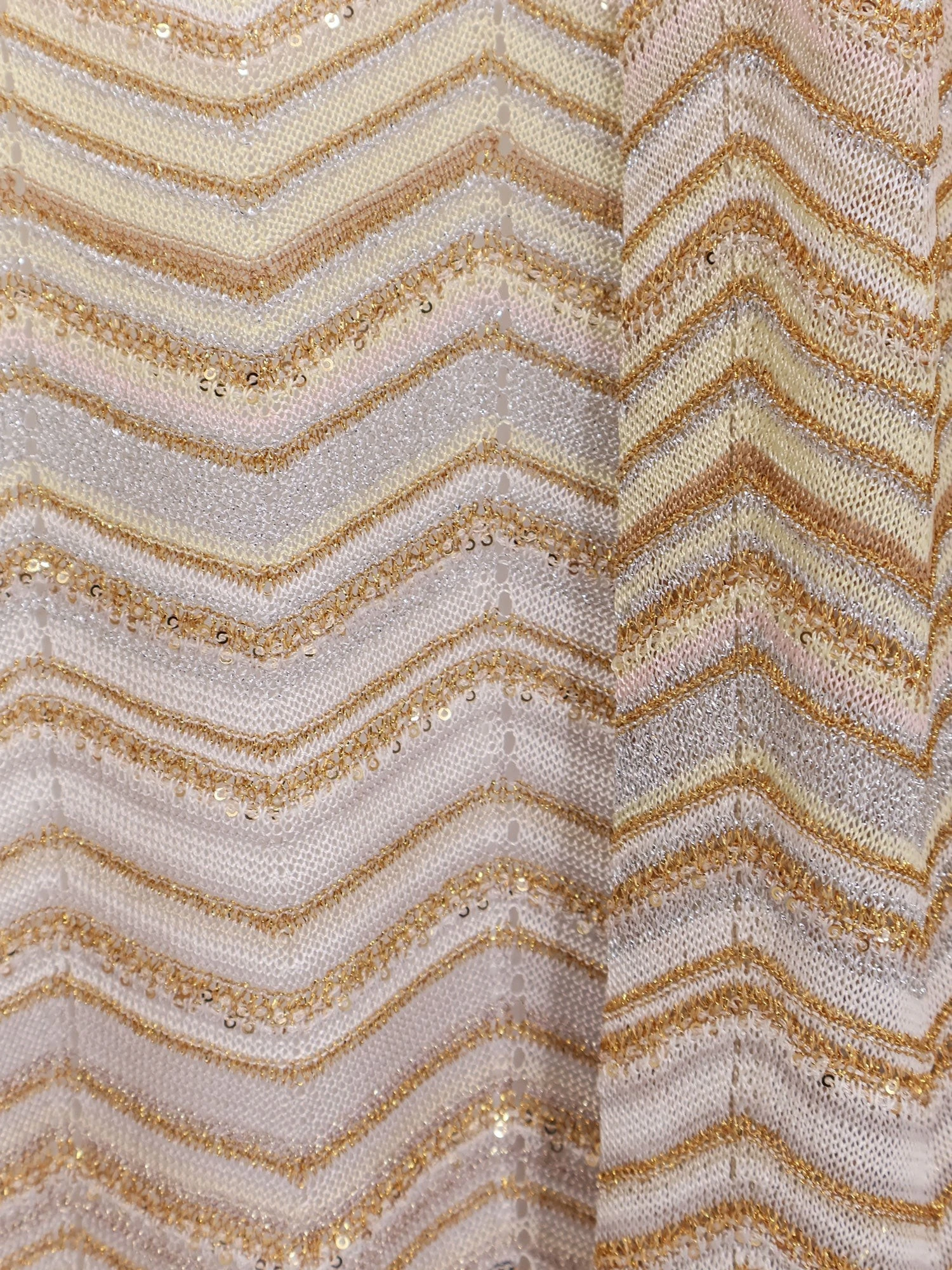 Long chevron motif cardigan with all-over sequins.webp