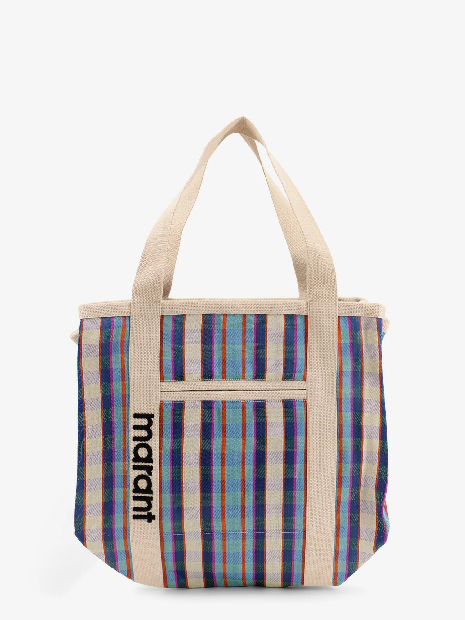 Darwen nylon shoulder bag with striped pattern.webp
