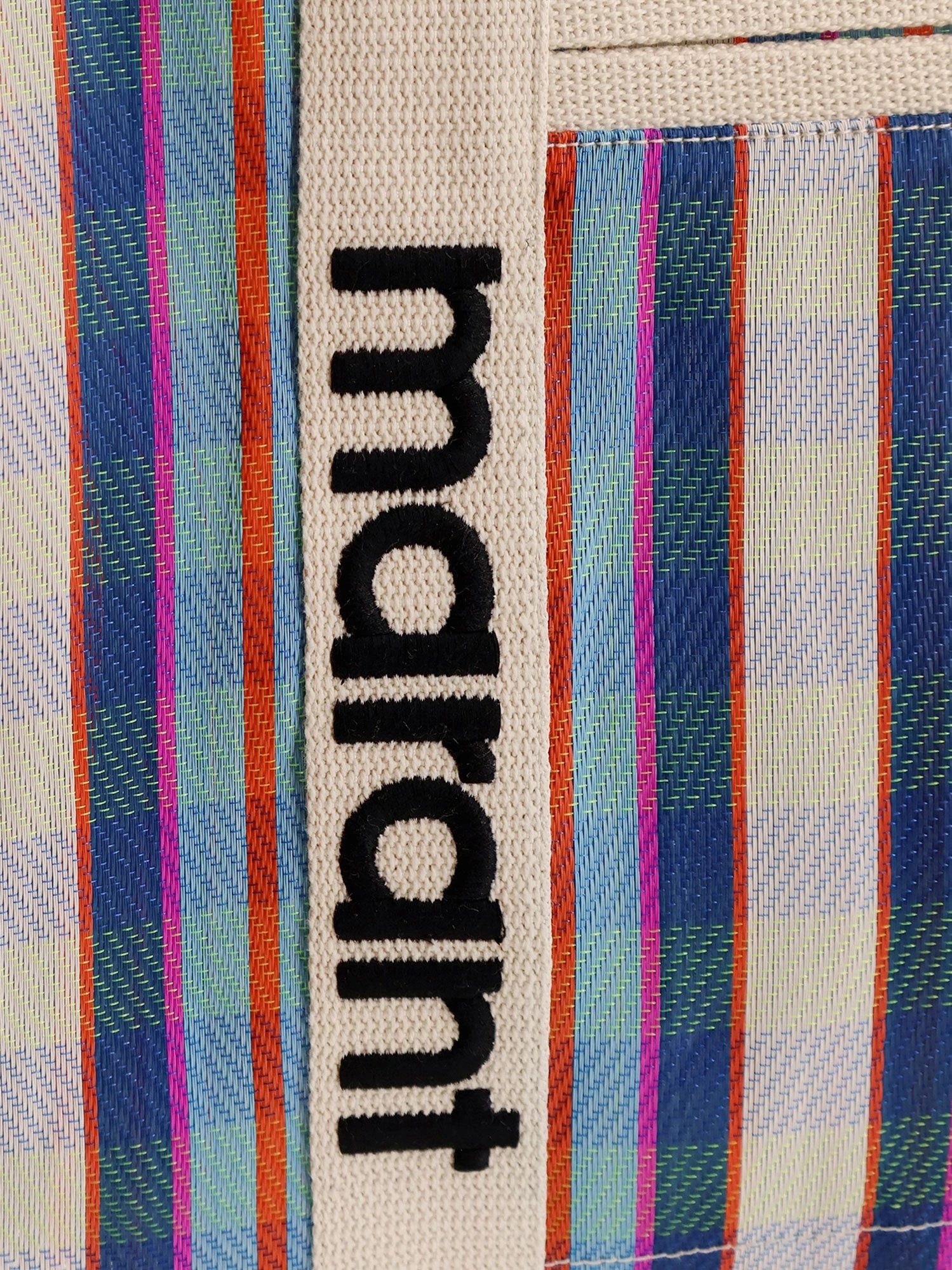 Darwen nylon shoulder bag with striped pattern.webp