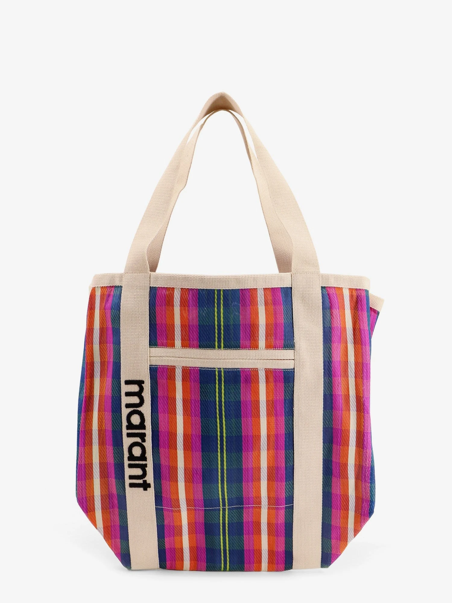 Darwen nylon shoulder bag with striped pattern.webp