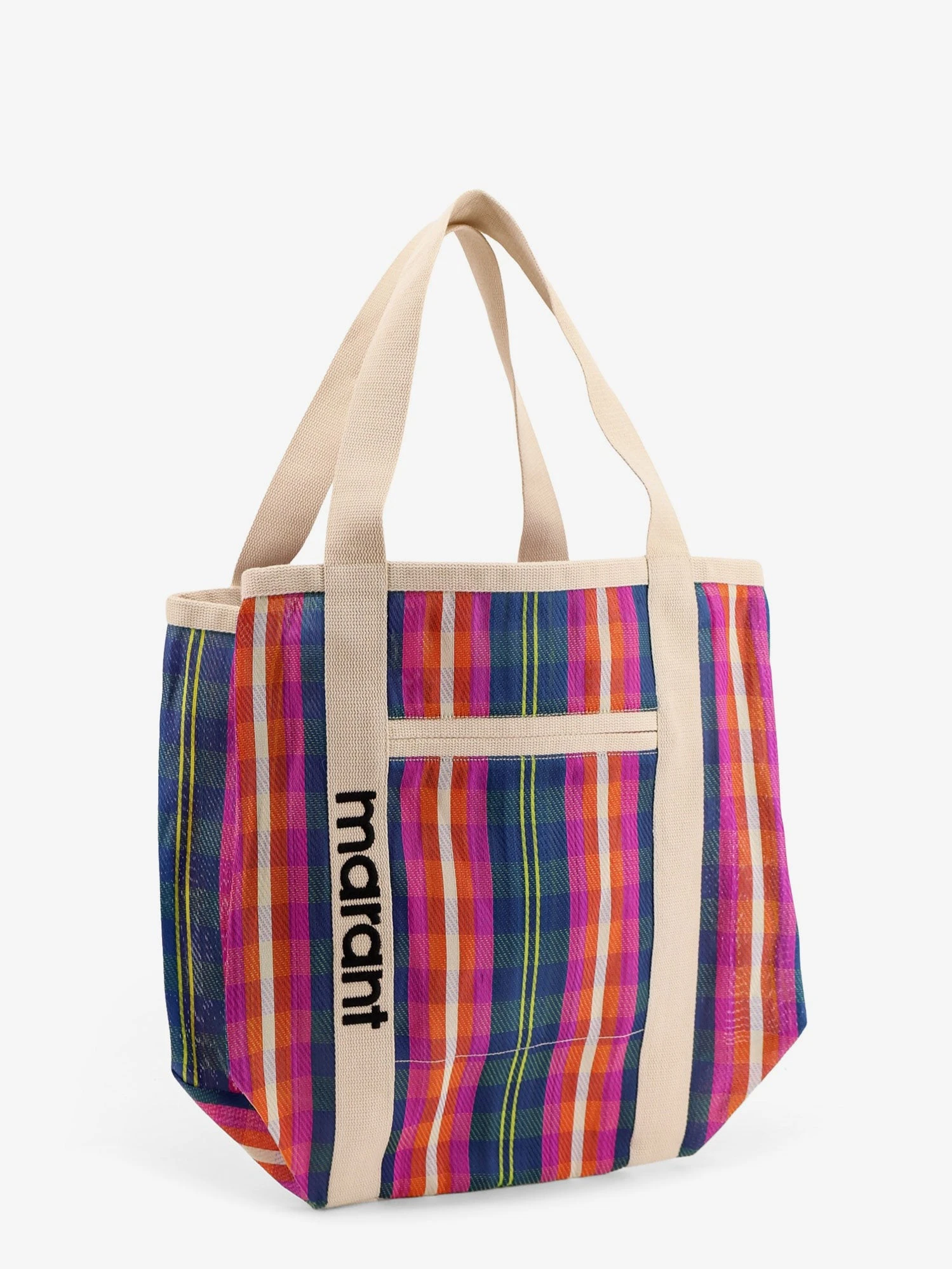Darwen nylon shoulder bag with striped pattern.webp