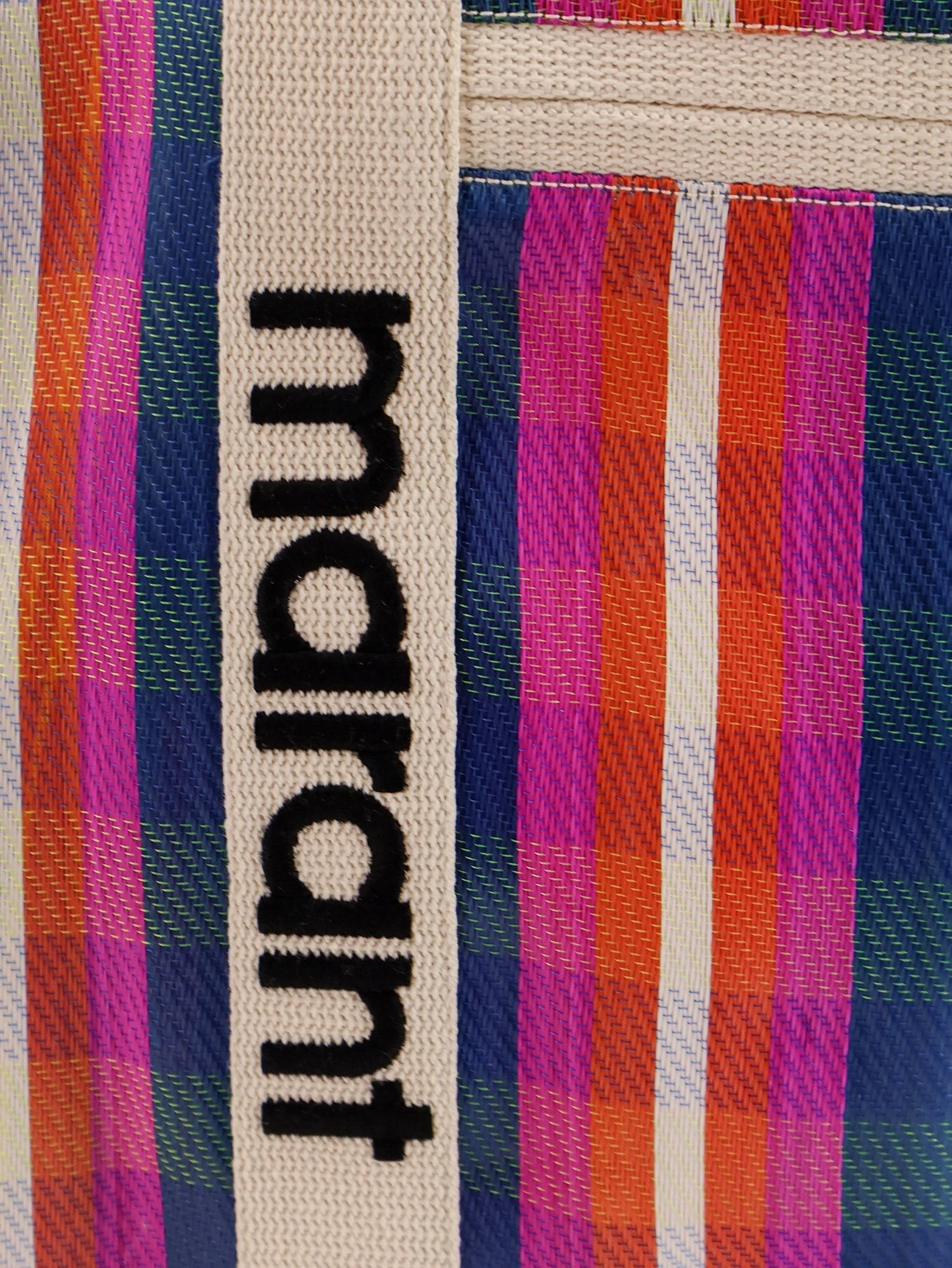 Darwen nylon shoulder bag with striped pattern.webp