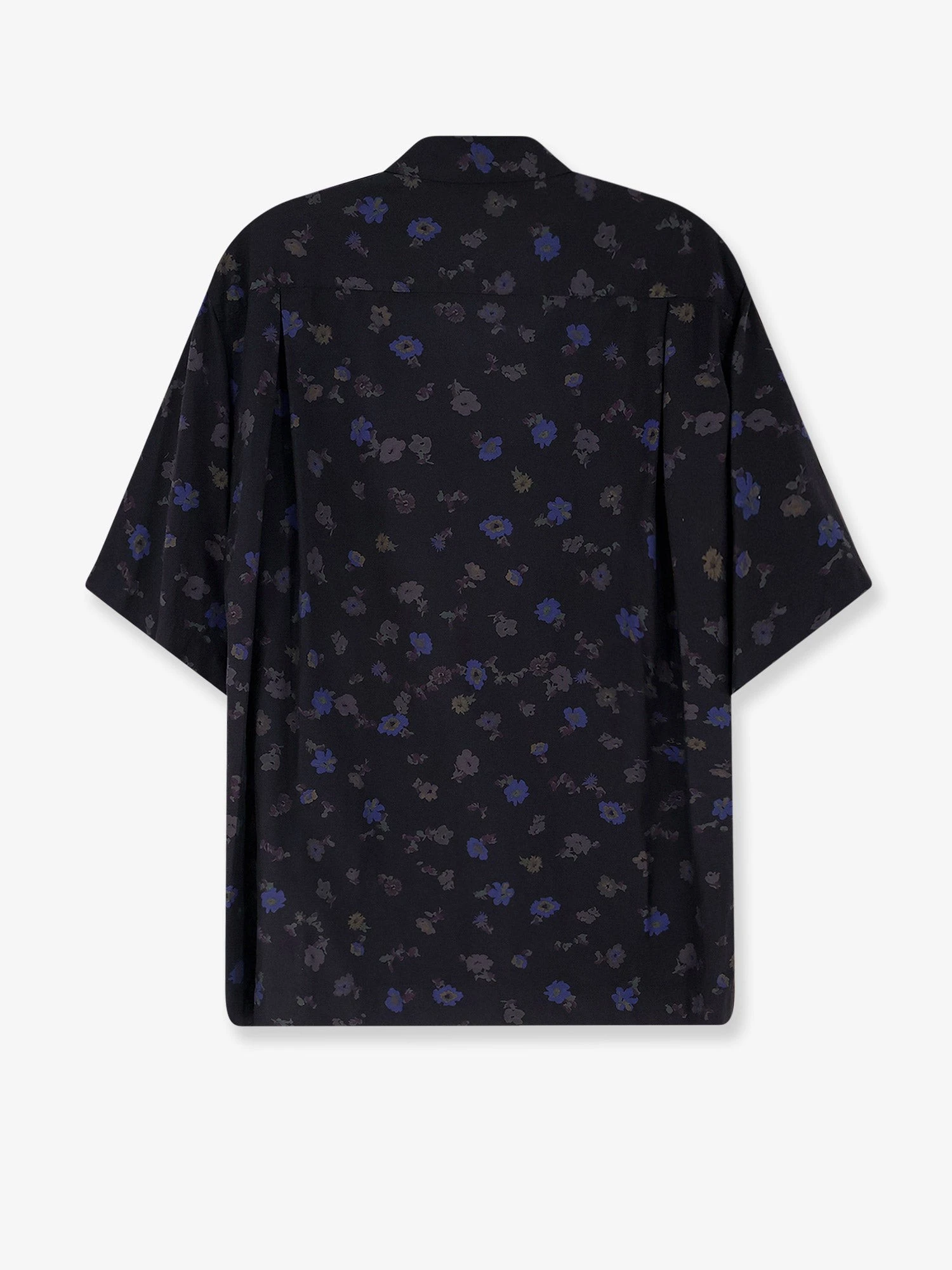 Cotton blend shirt with floral print.webp