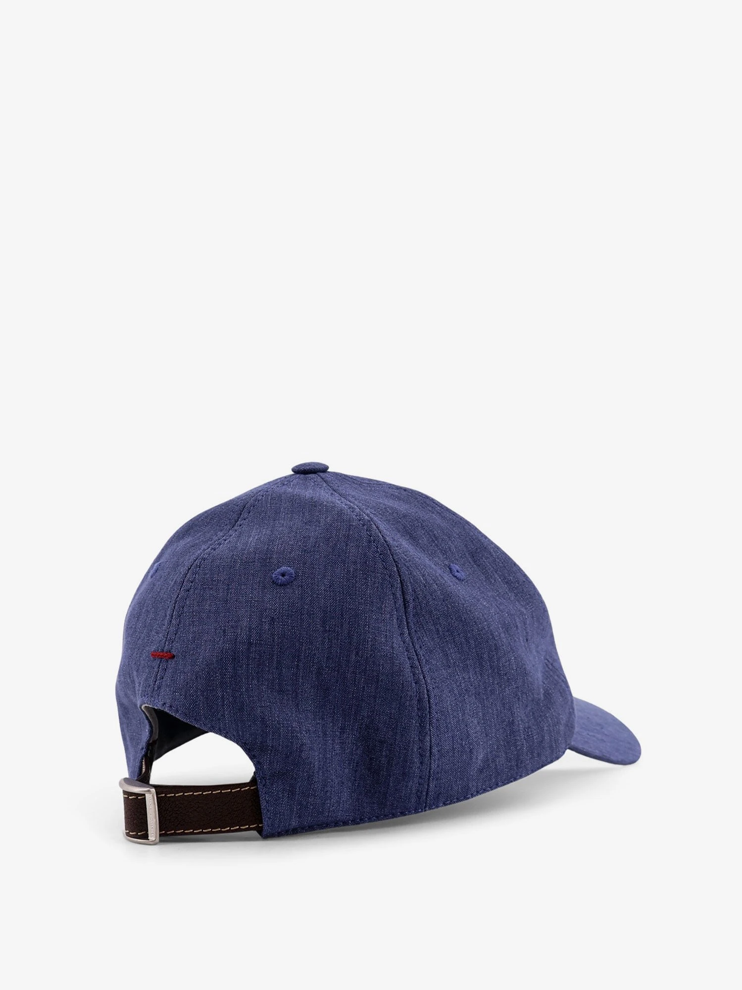 Denim hat with embroidered logo on the front.webp