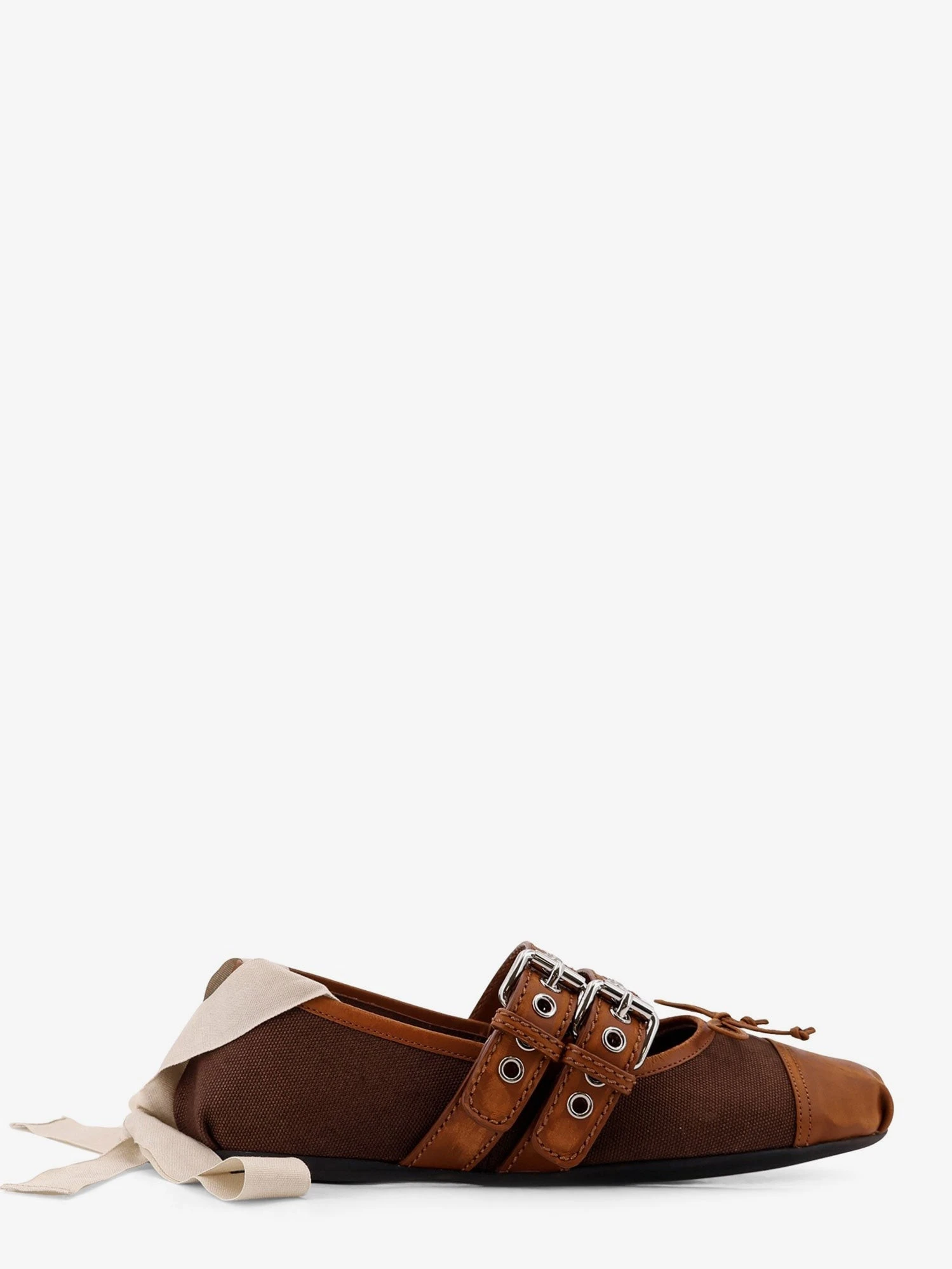 Canvas and leather blend ballerinas.webp