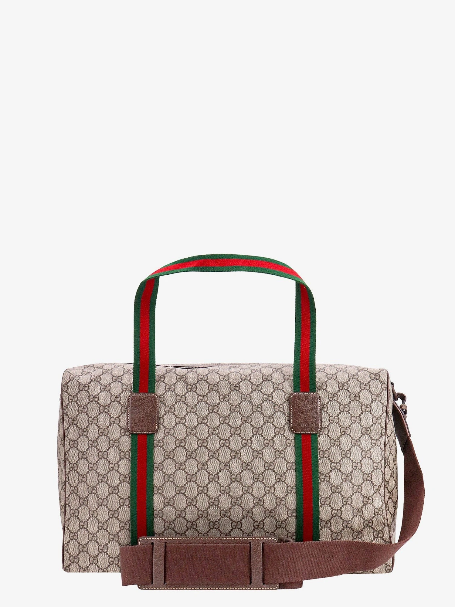 GG Supreme Fabric and leather travel bag with Web detail.webp