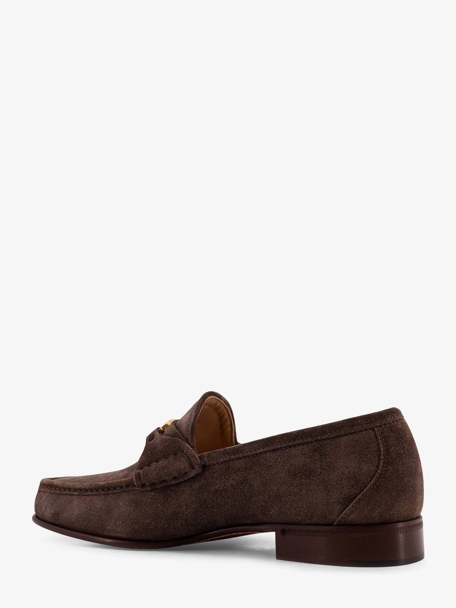 Suede loafers with metal VLogo Signature.webp