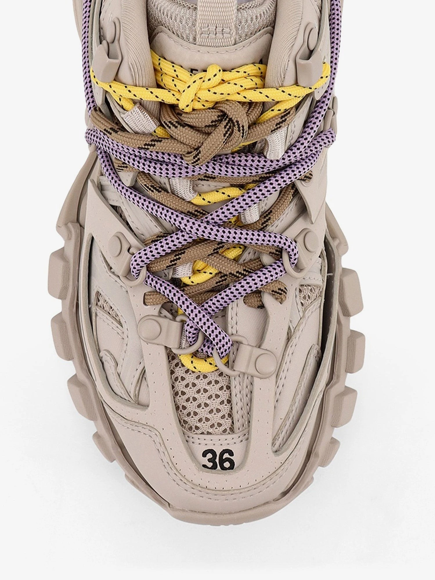 Track mesh sneakers with colored laces detail.webp