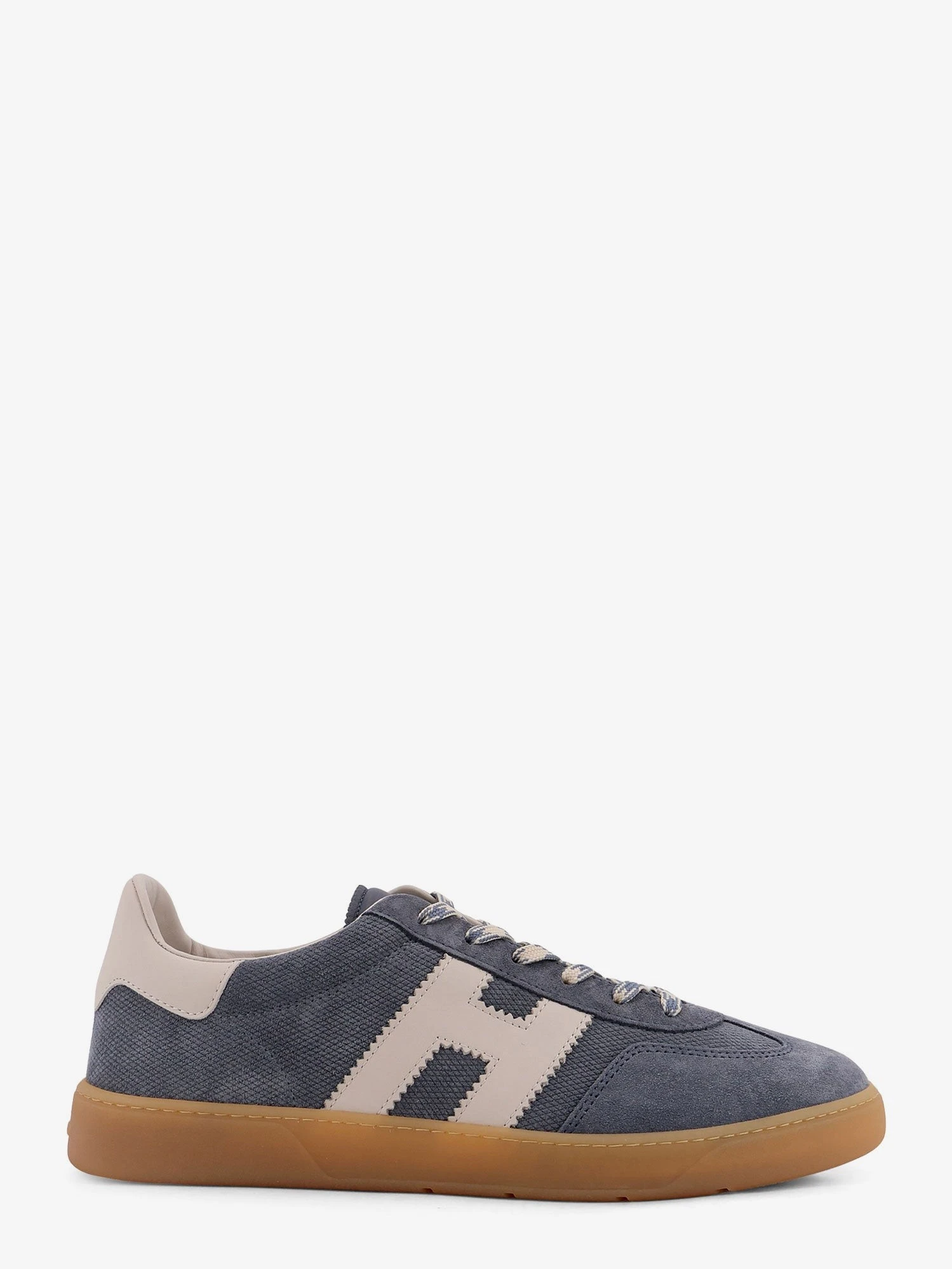 Suede sneakers with side logo.webp