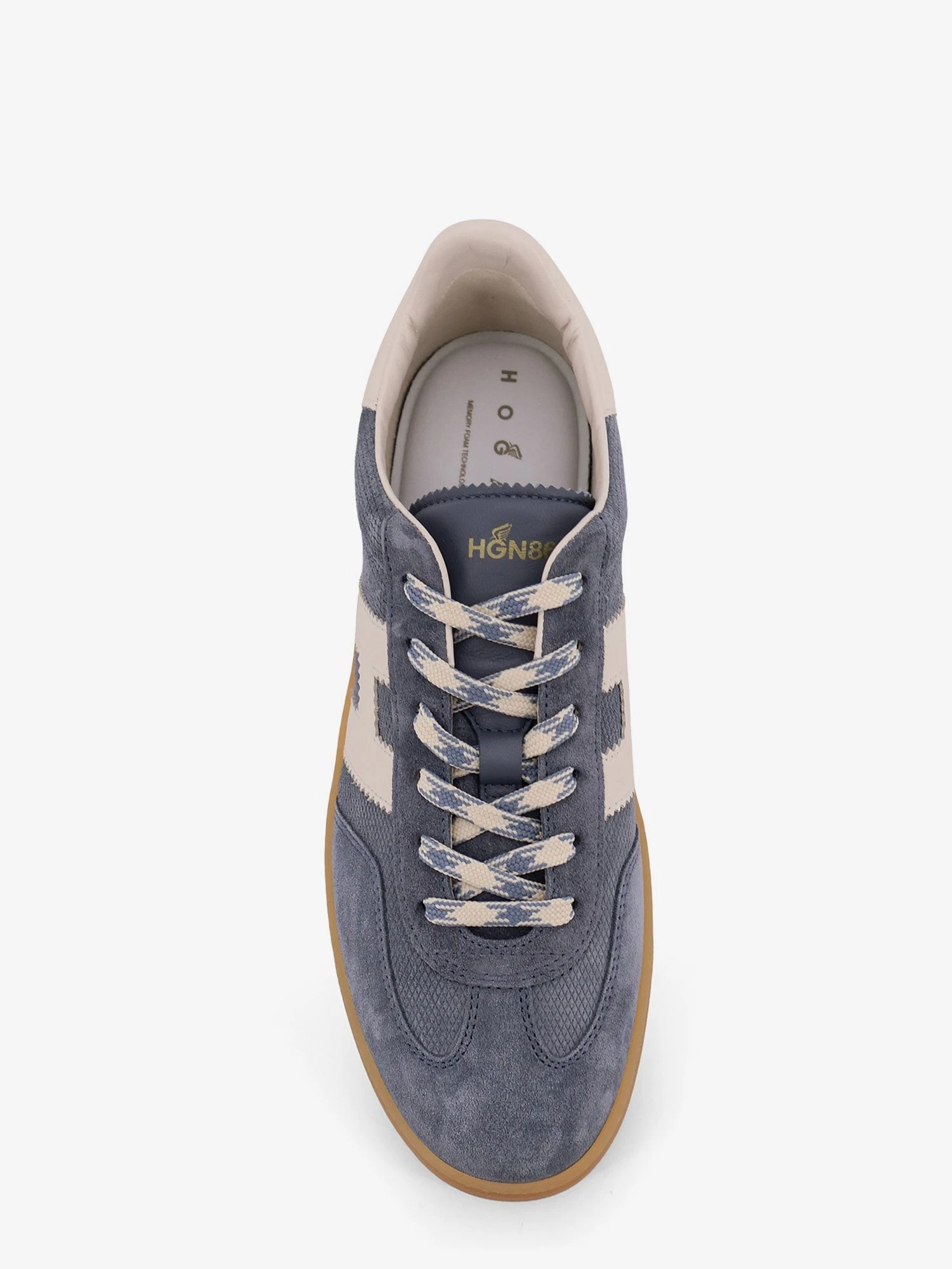 Suede sneakers with side logo.webp