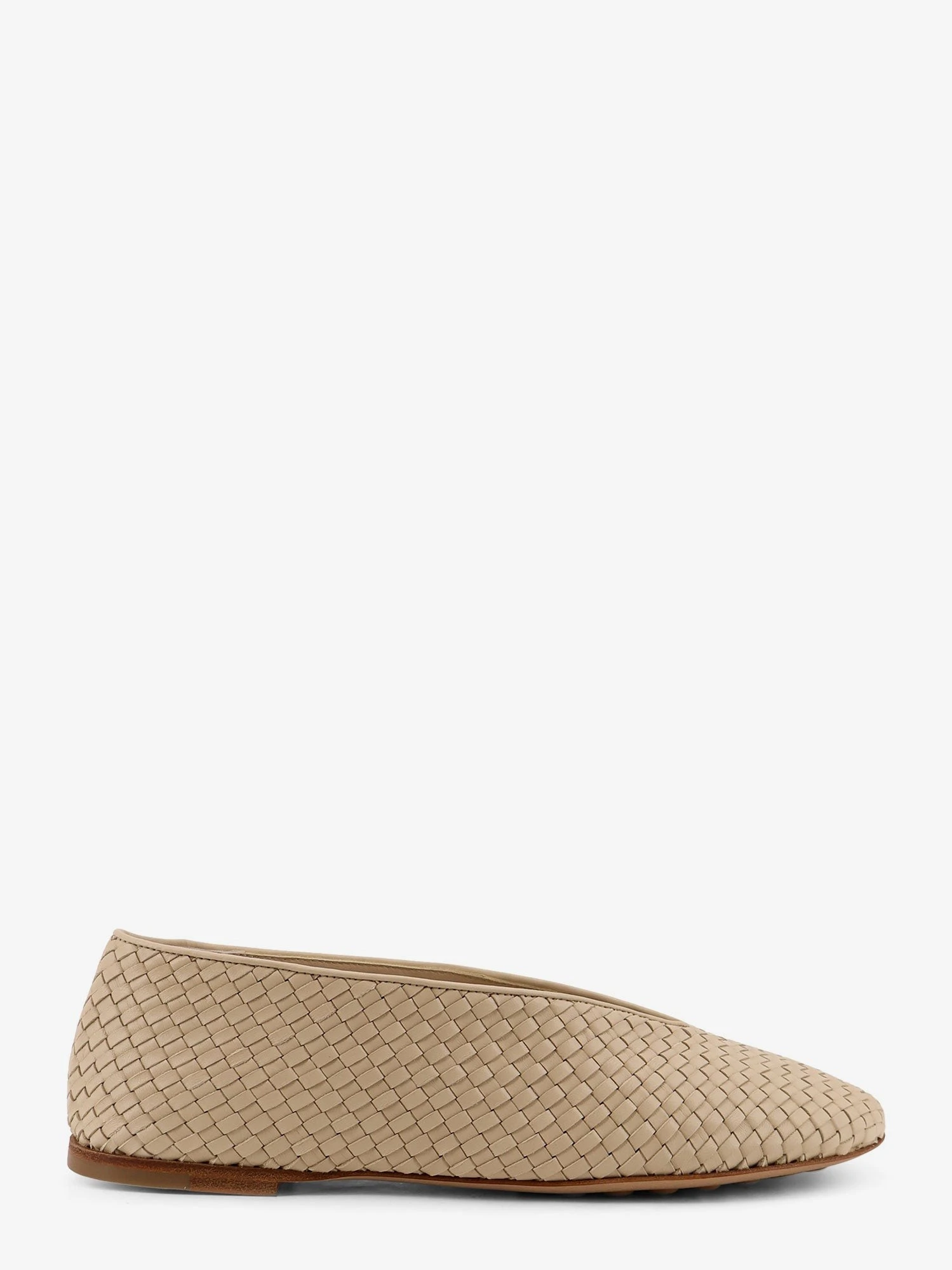 Rosa Flat leather ballerinas with Intrecciato motif.webp
