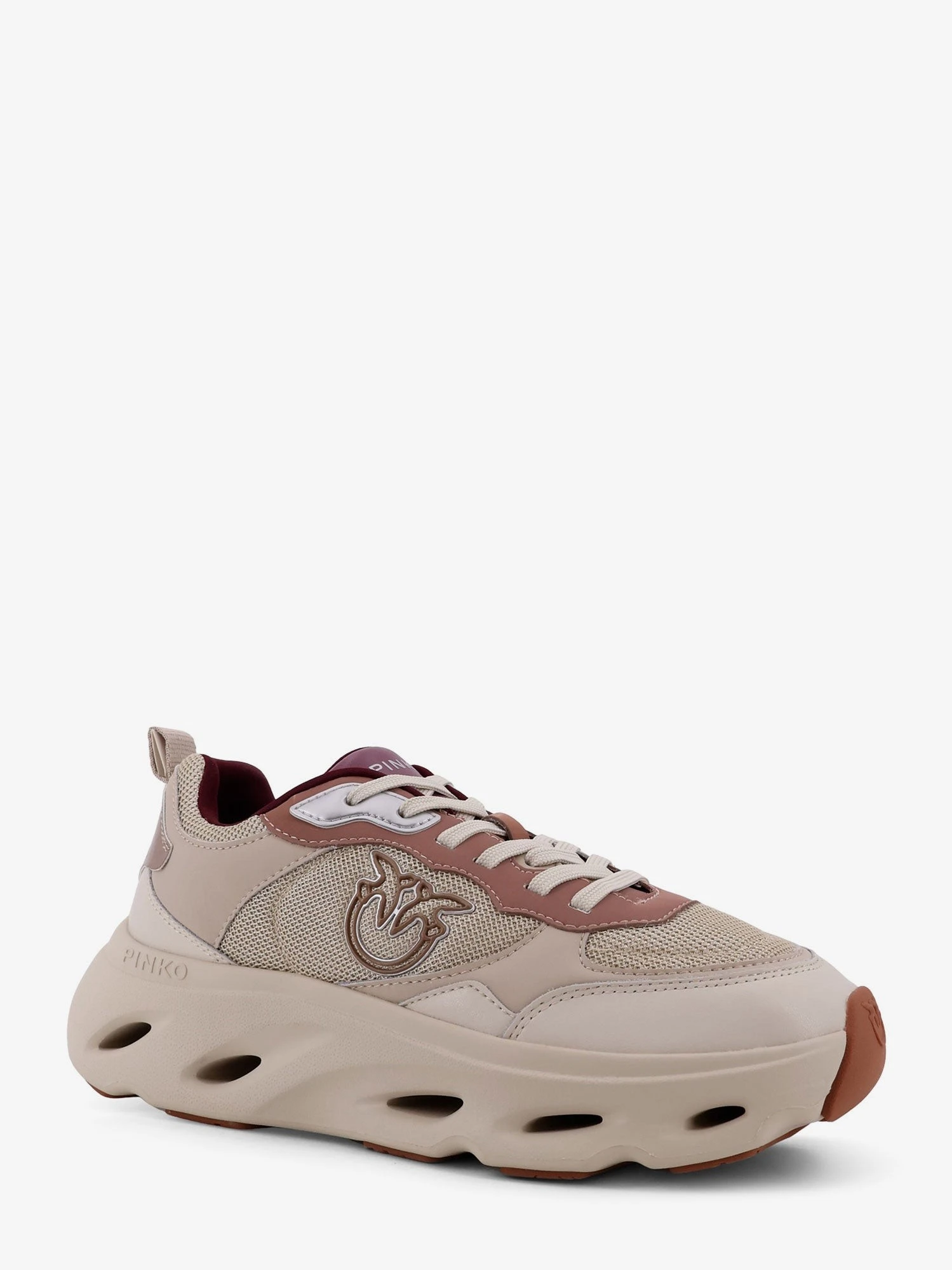 Nylon sneakers with leather inserts.webp