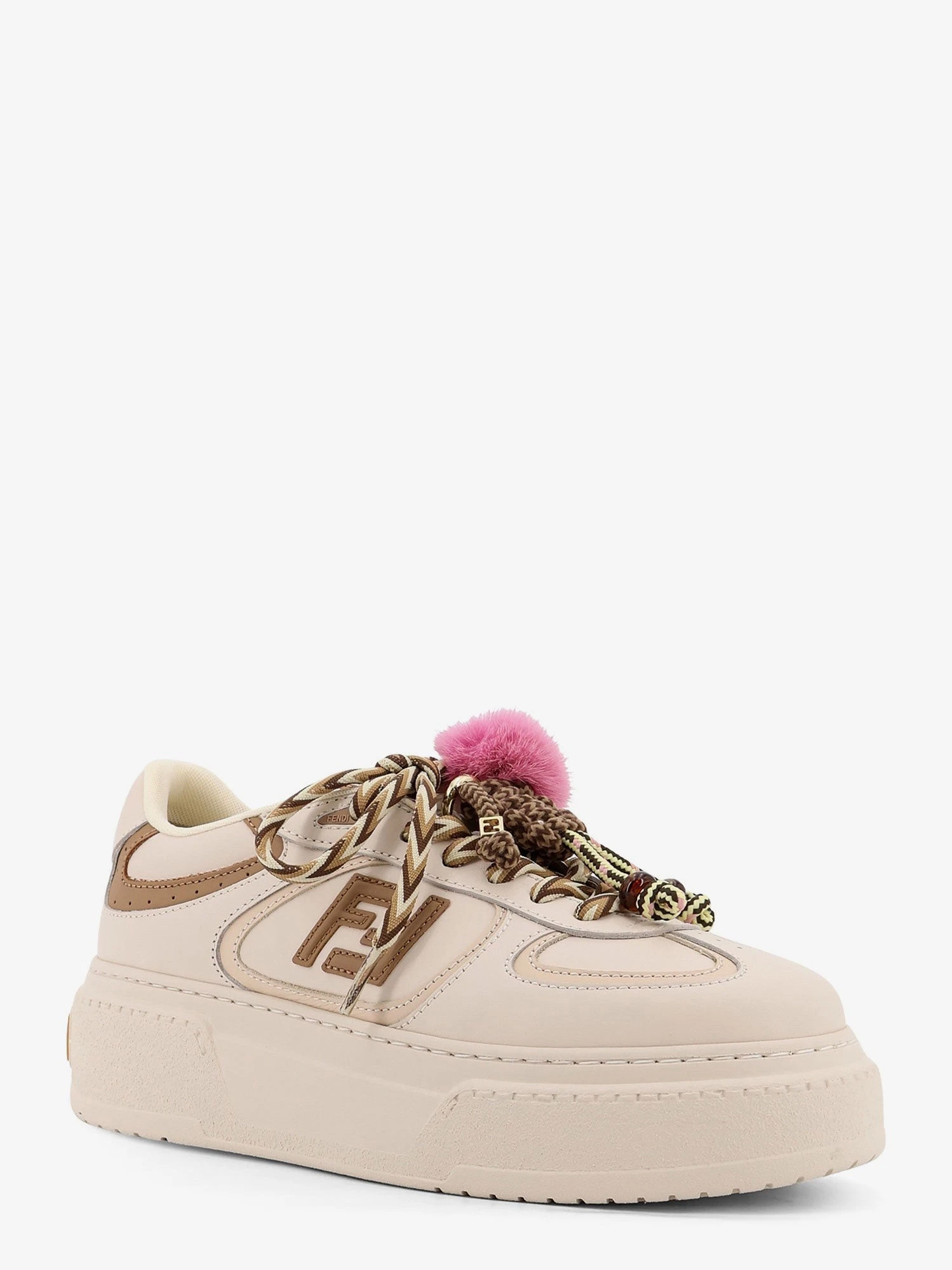Fendi Match leather platform sneakers with charms.webp