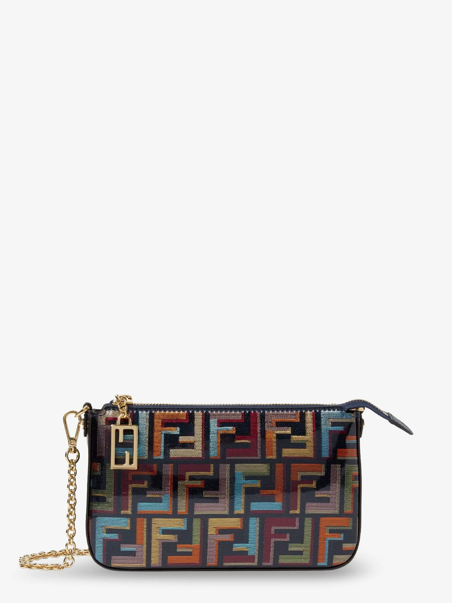 Baguette FF fabric clutch bag.webp