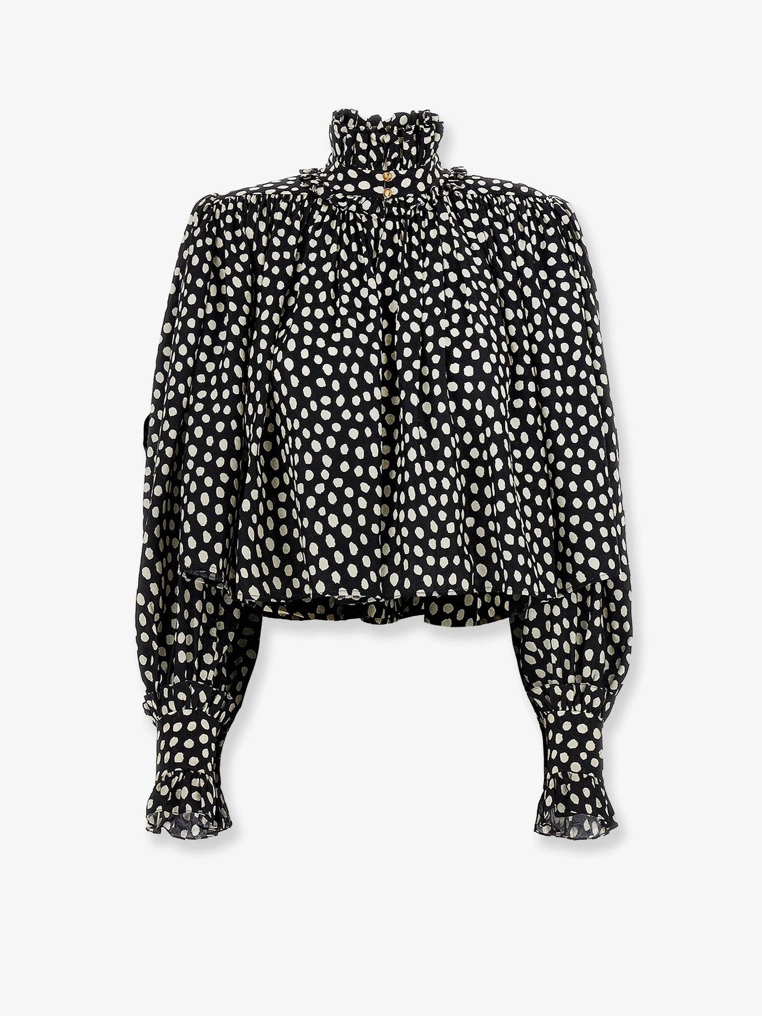 Polka-dots silk shirt.webp