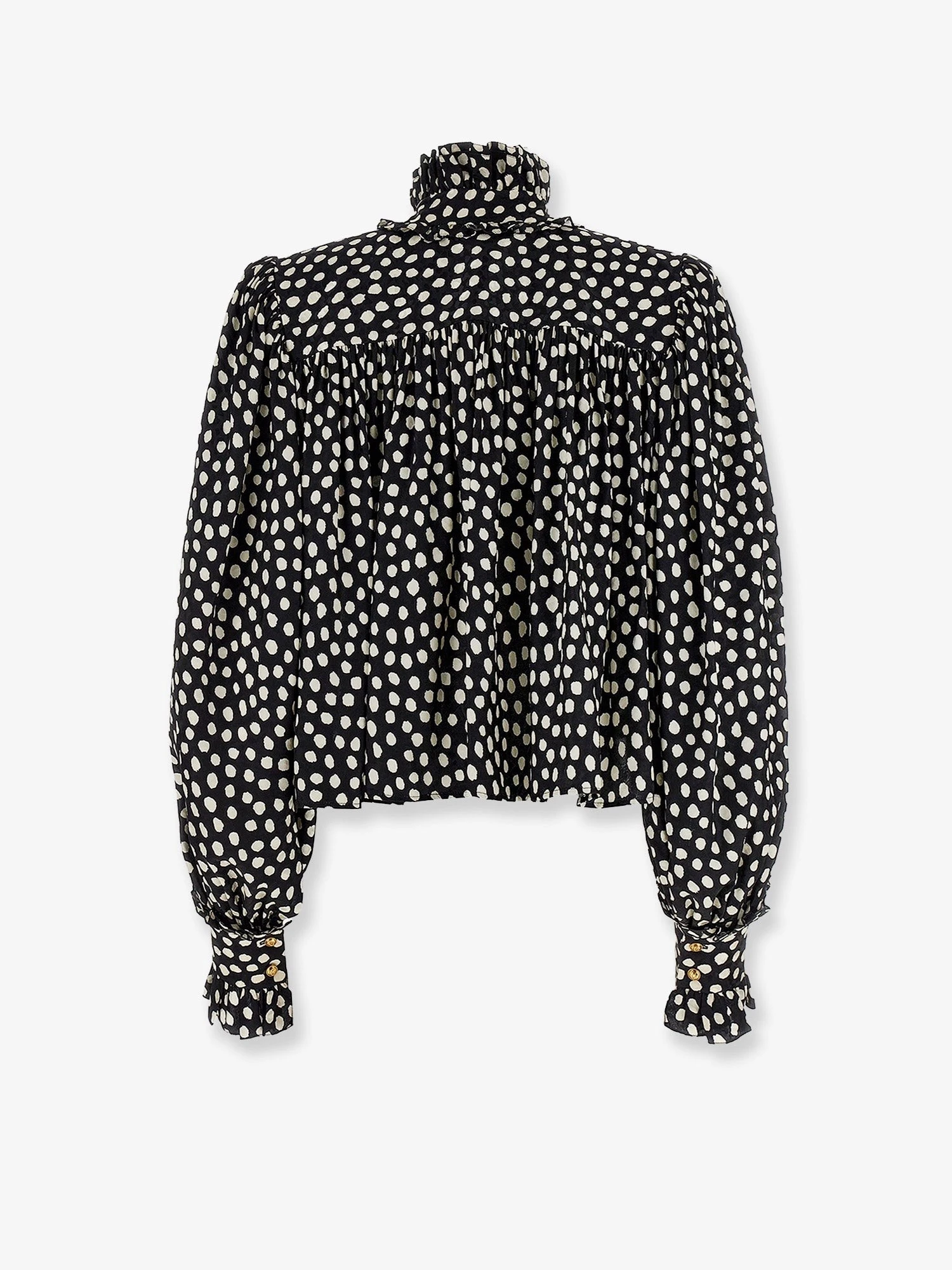 Polka-dots silk shirt.webp