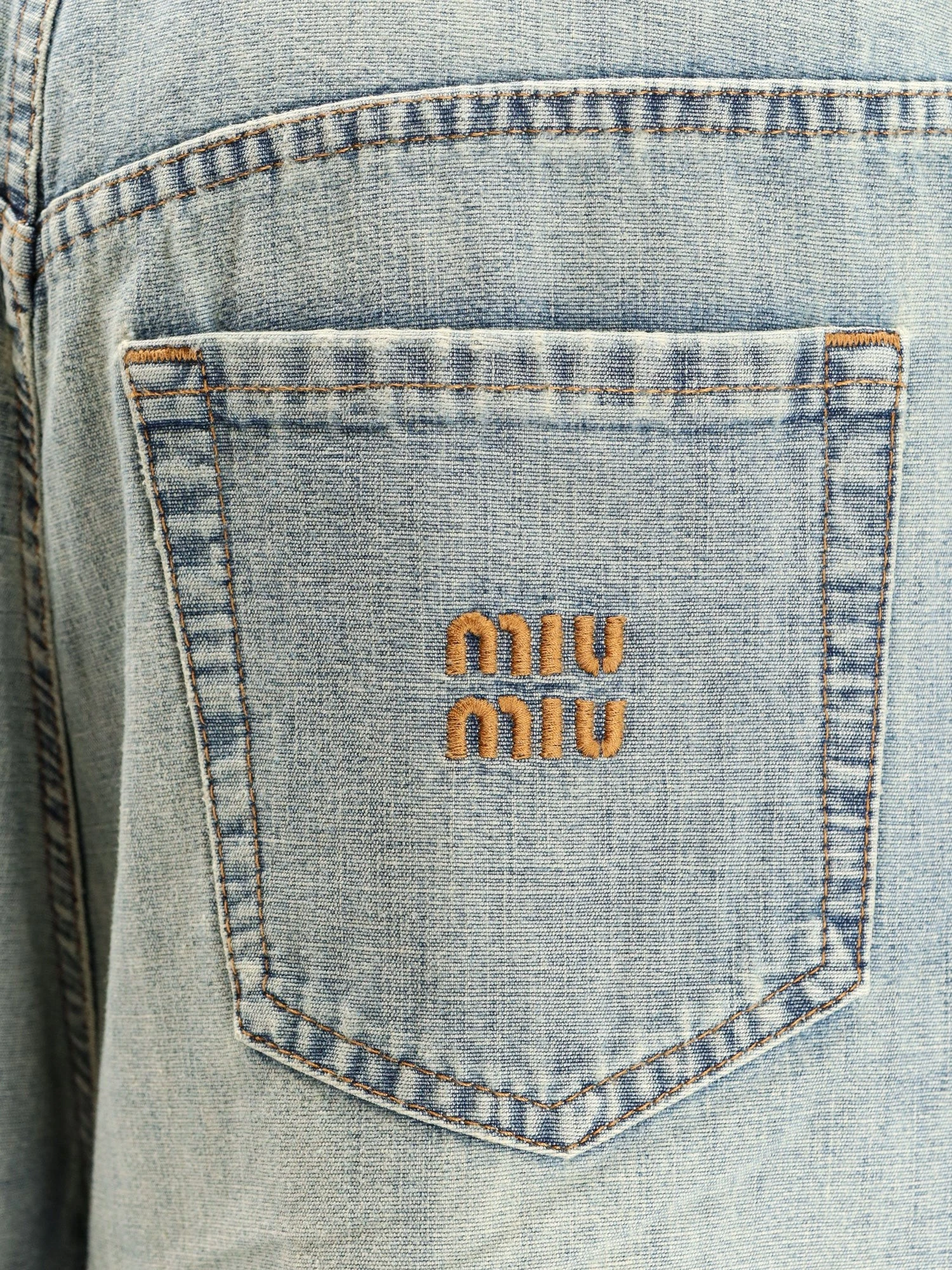 Cotton Jeans with Logo Lettering embroidery.webp