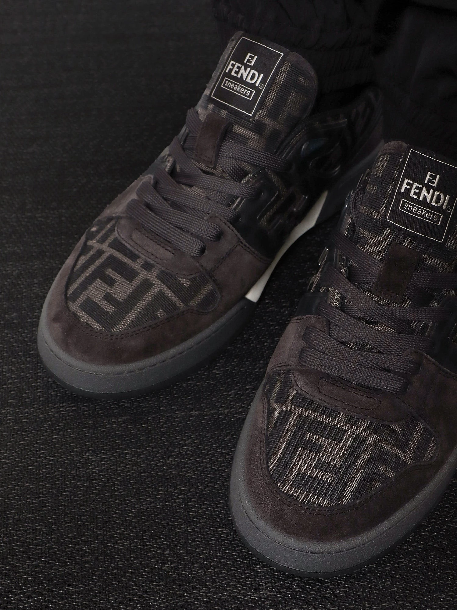 Fendi Match sneakers in FF jacquard fabric and suede.webp