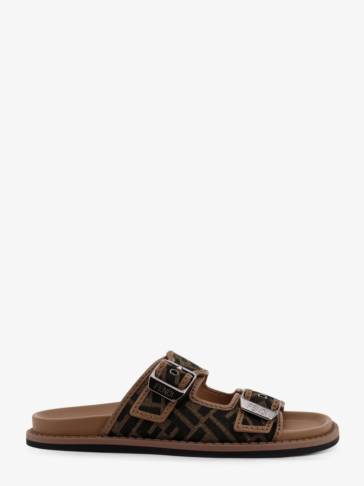 Feel sandals in FF jacquard fabric.webp
