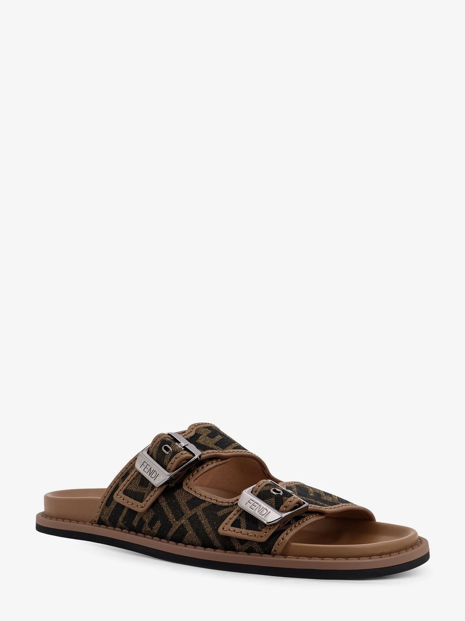 Feel sandals in FF jacquard fabric.webp