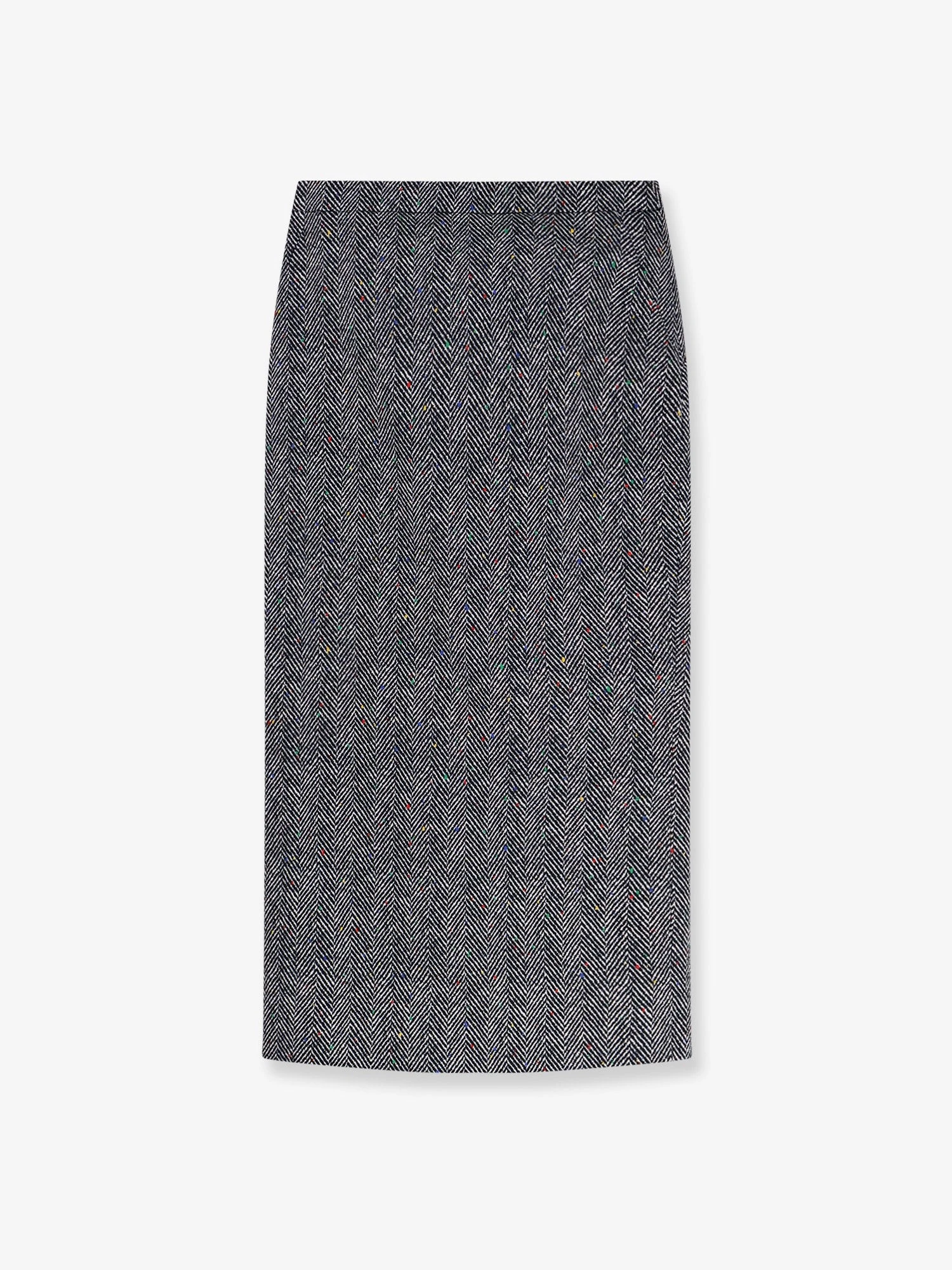 Herringbone motif cotton skirt.webp